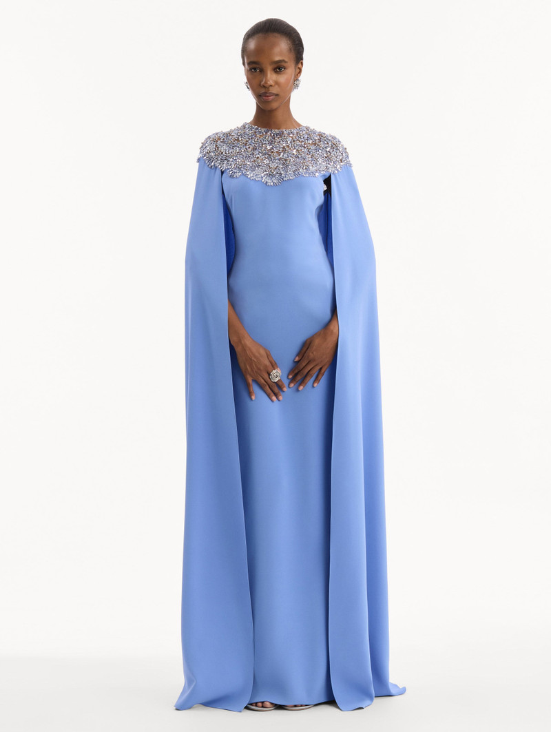 Oscar de la Renta CRYSTAL & GLASS EMBROIDERED CAFTAN outlook