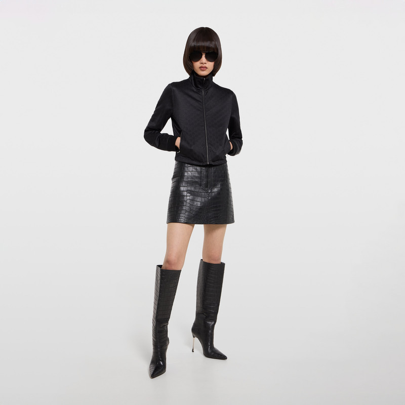 GUCCI GG jersey jacquard zip jacket outlook