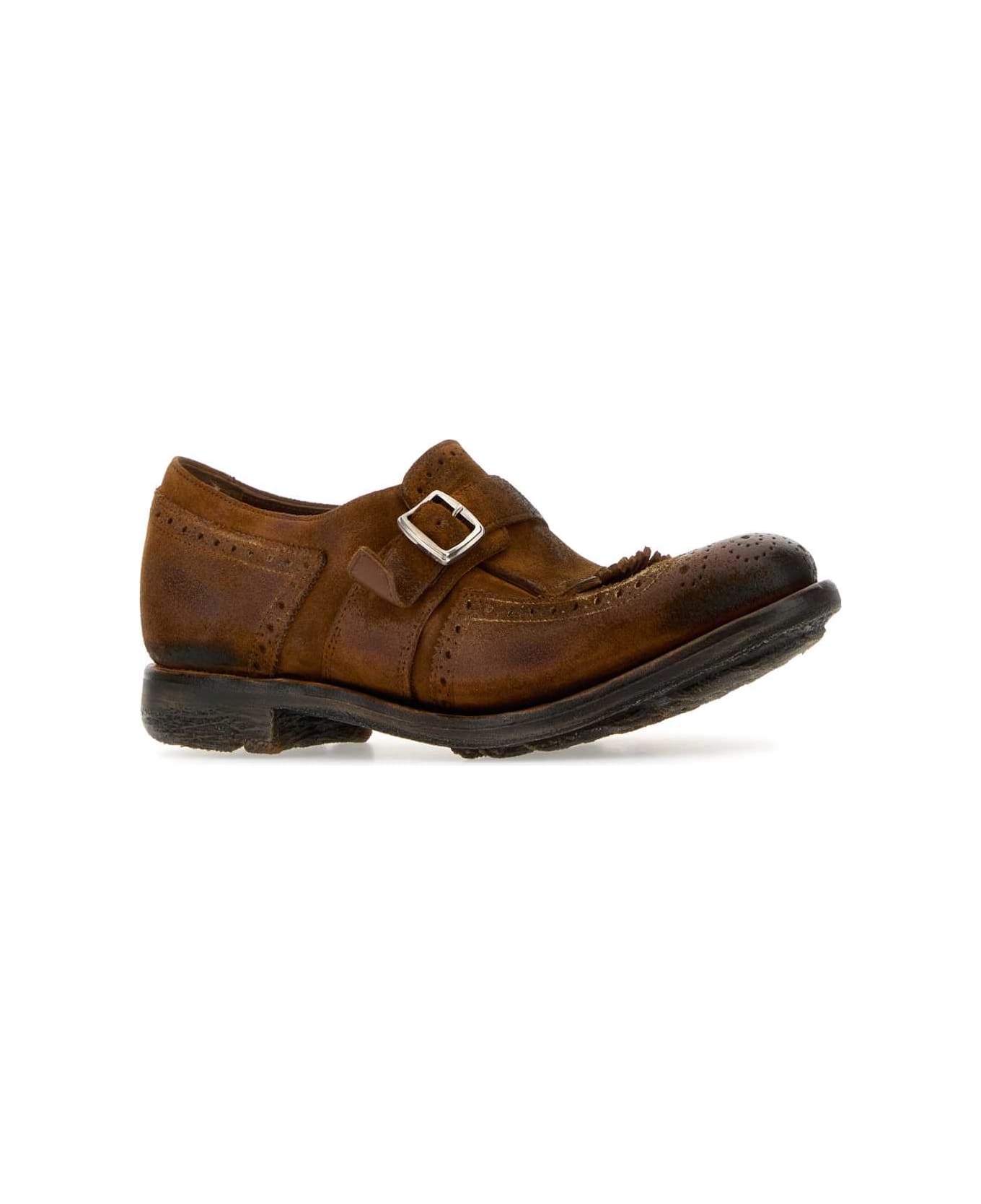 Caramel Suede Shanghai W Monk Strap Shoes - 2