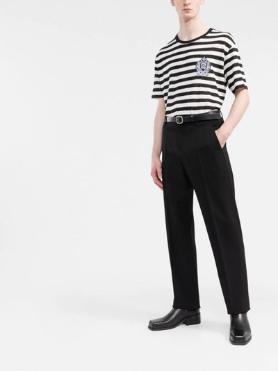 Balmain Sailor striped logo-patch T-shirt outlook