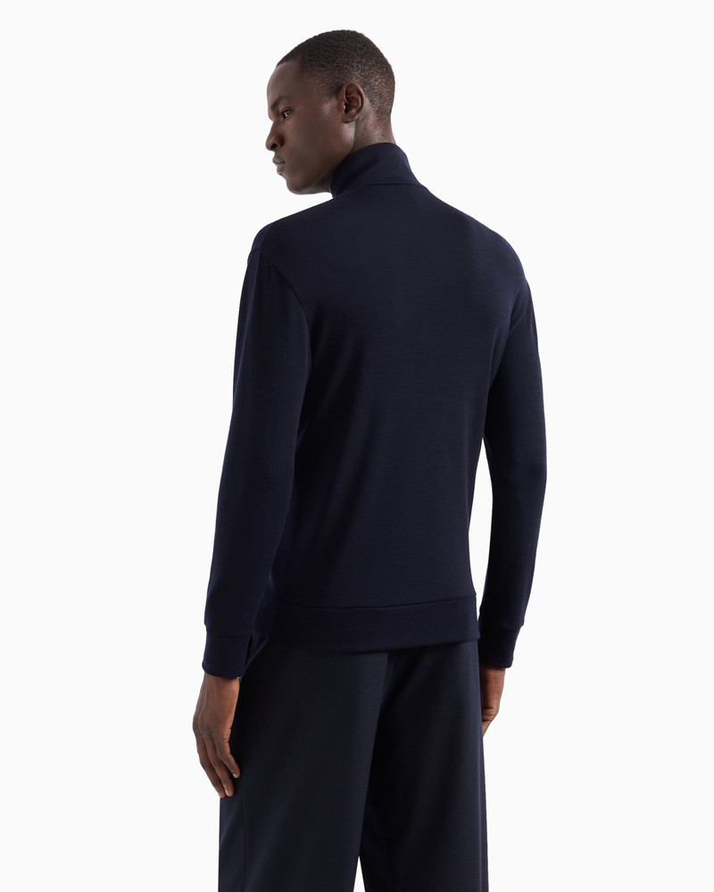 Virgin-wool knit mock-neck sweatshirt 3