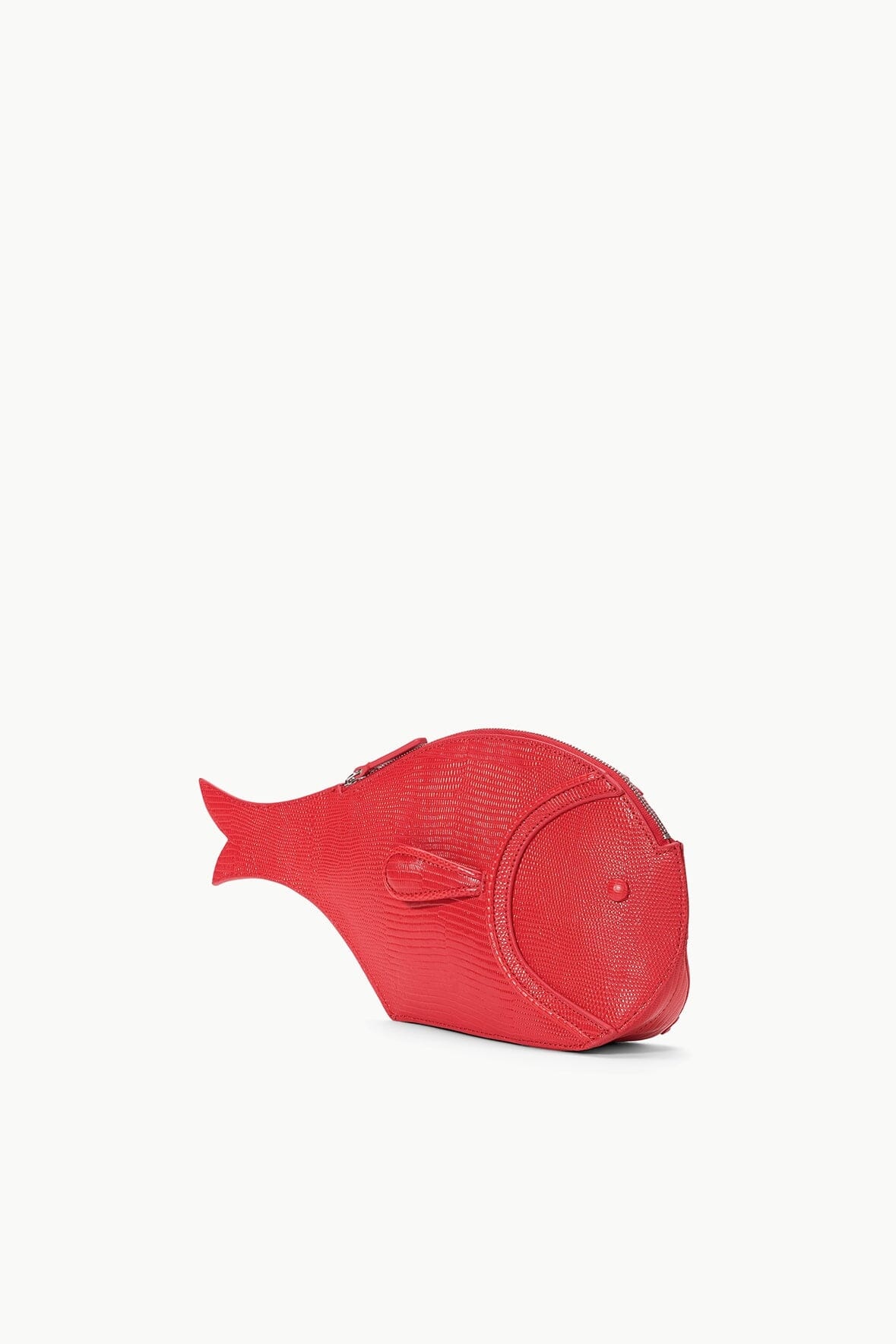 STAUD PESCE LEATHER CLUTCH RED ROSE - 3