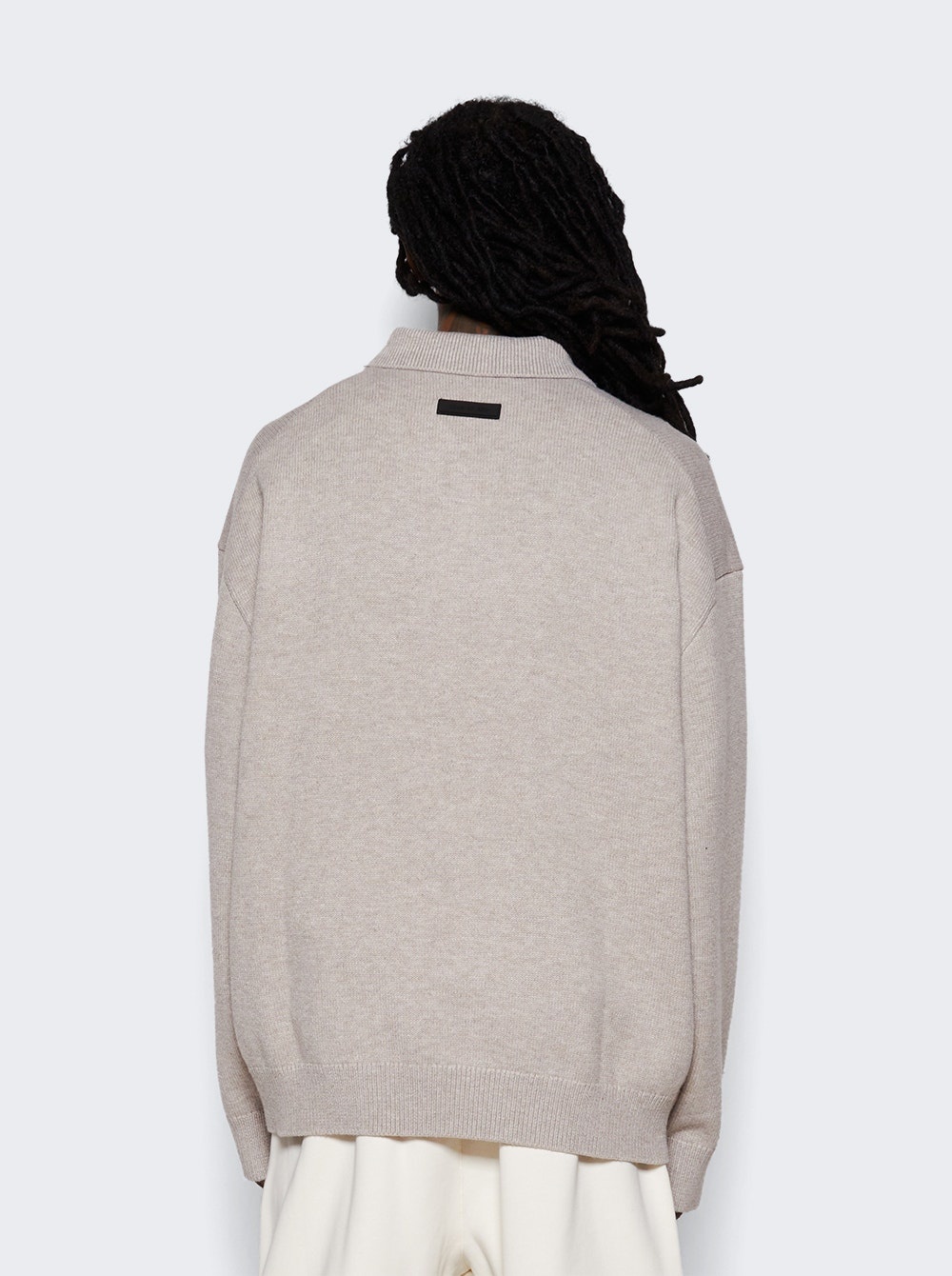 Essentials Knit Polo Sweater Core Heather - 5