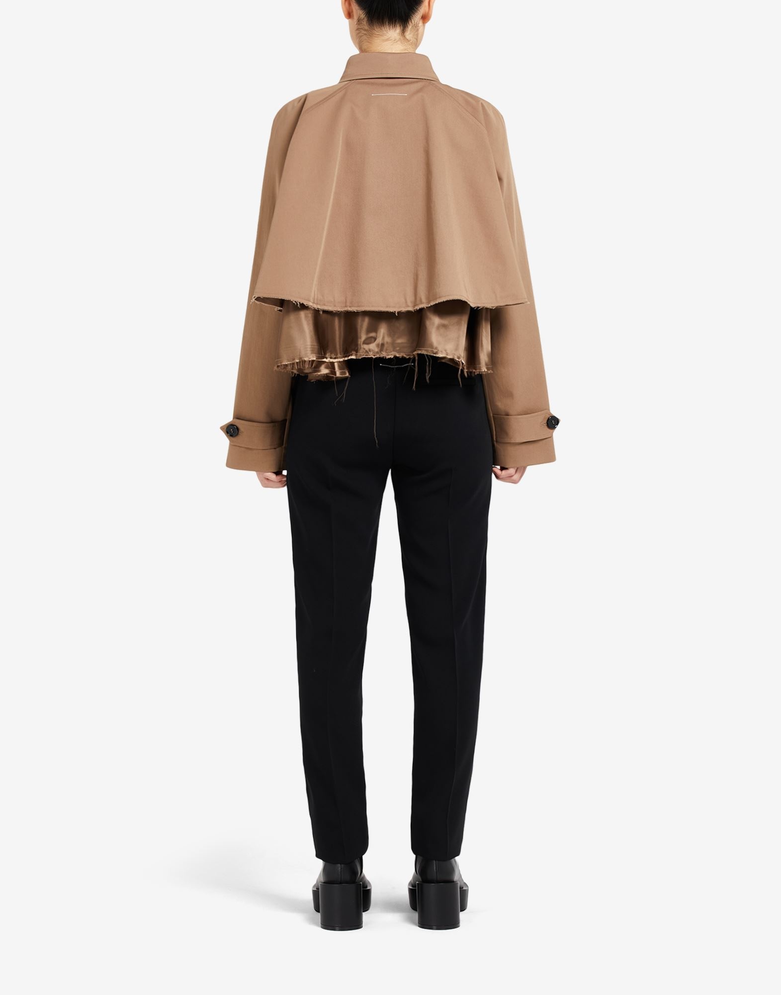 Cropped trench coat - 4