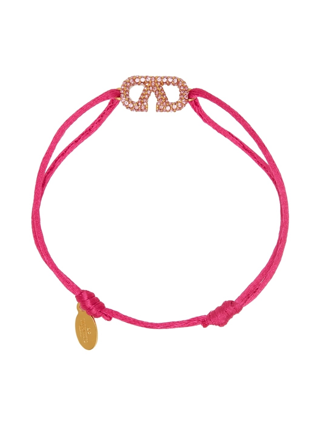 Pink Swarovski Crystal VLogo Signature Bracelet - 2