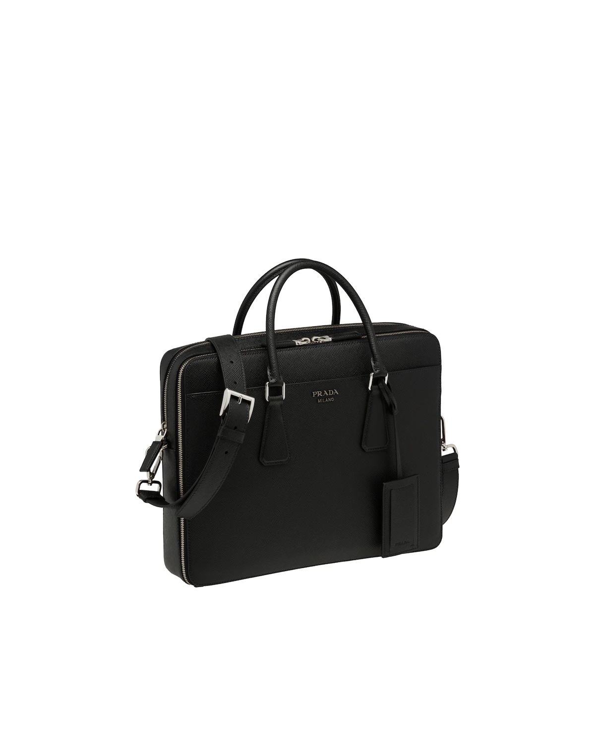 Saffiano Leather Briefcase - 3