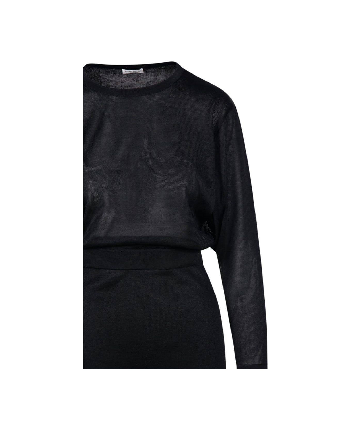 Backless Long-sleeved Dress - 4
