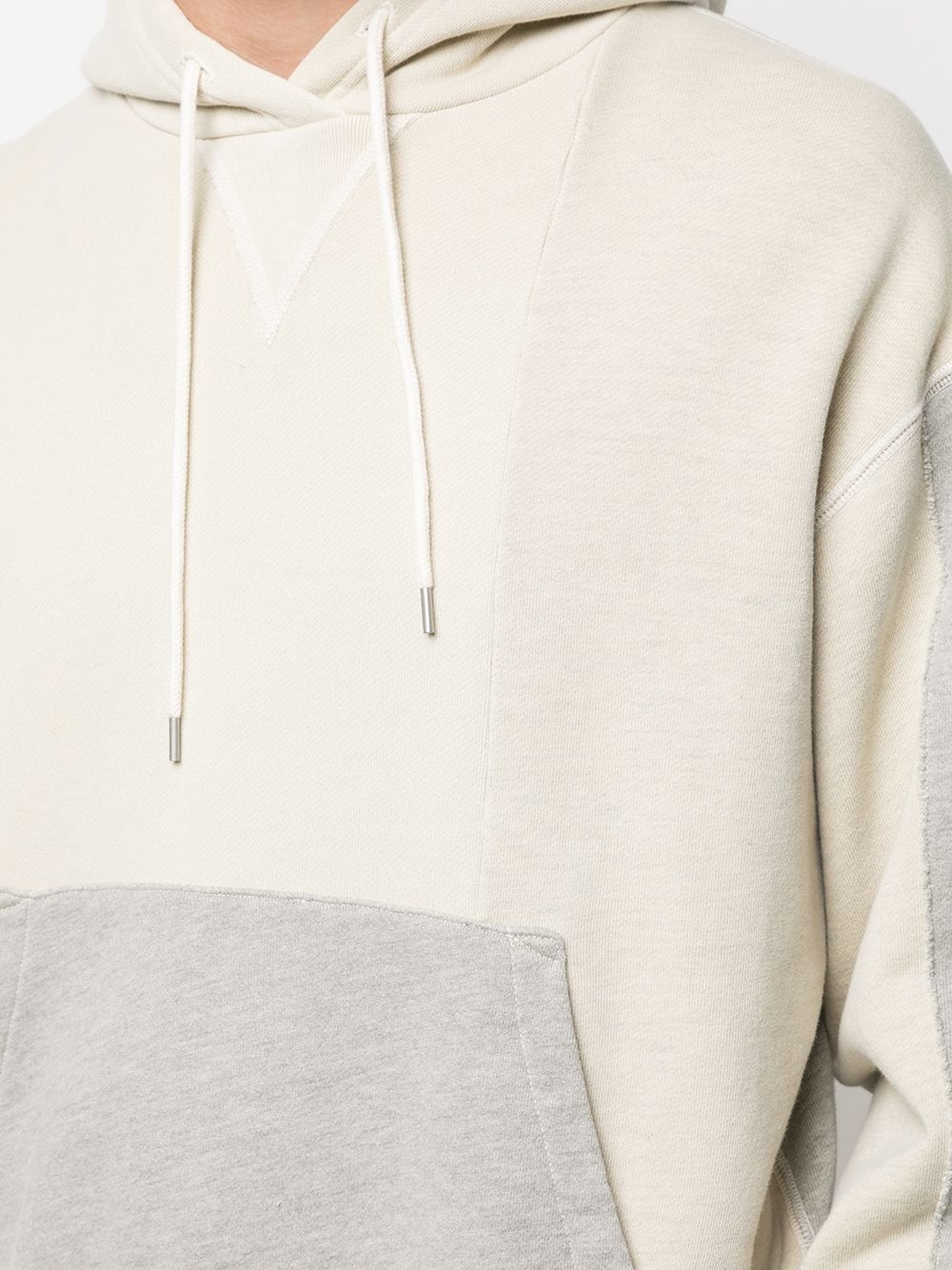 colour-block drawstring hoodie - 5