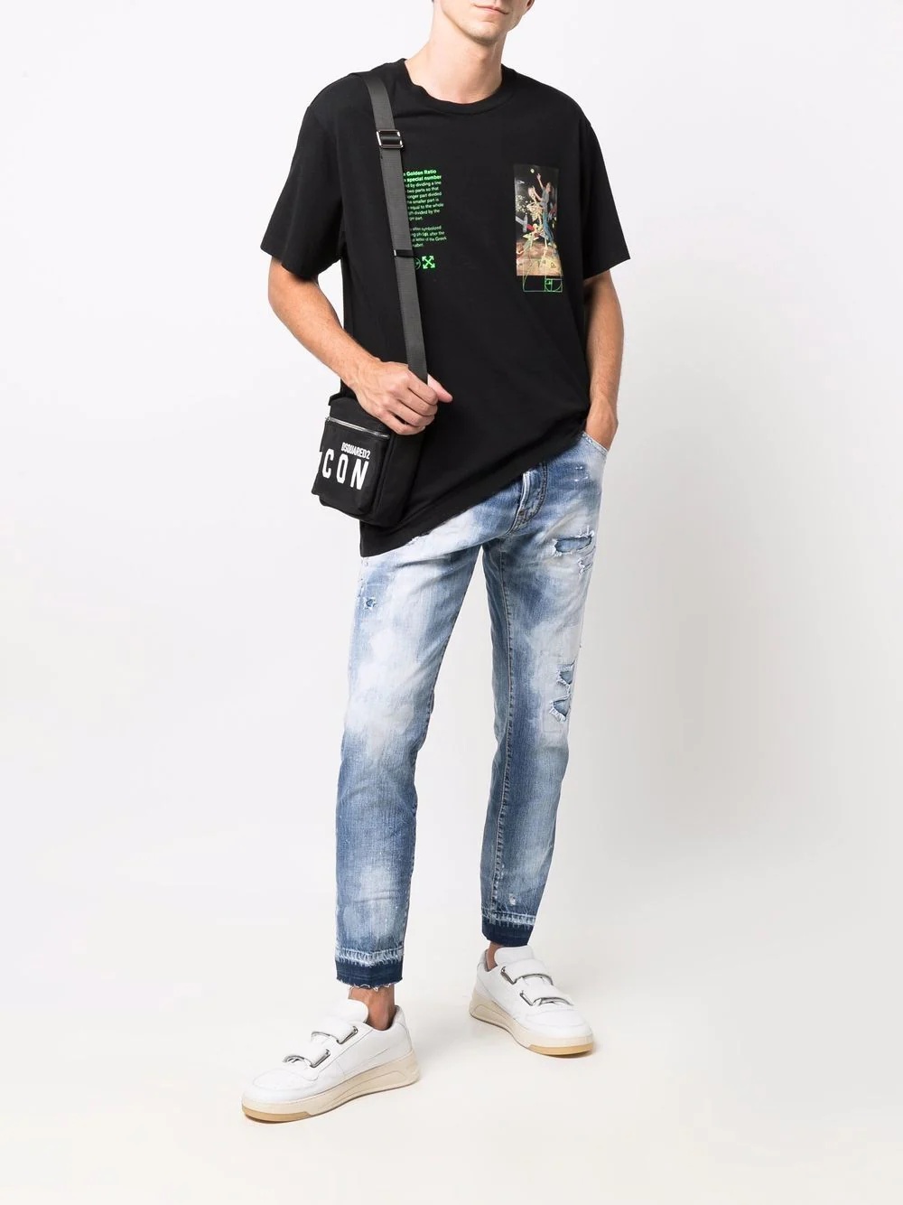 acid-wash slim-fit jeans - 2