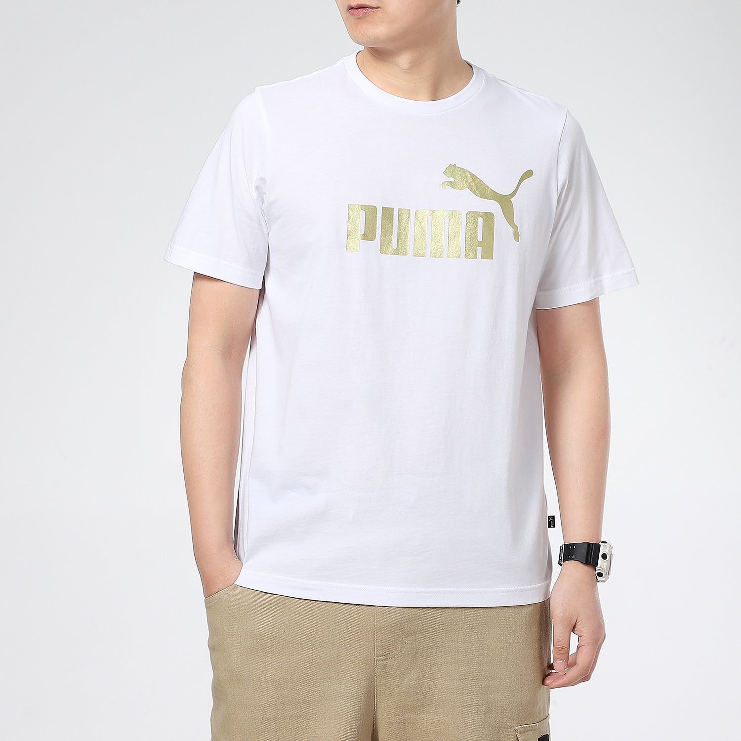 PUMA Printed Short Sleeve T-Shirt 'White' 845573-02 - 3