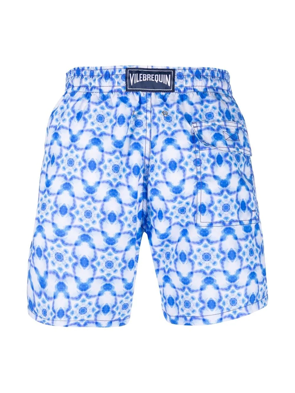 abstract-print drawstring-waist swim shorts - 2