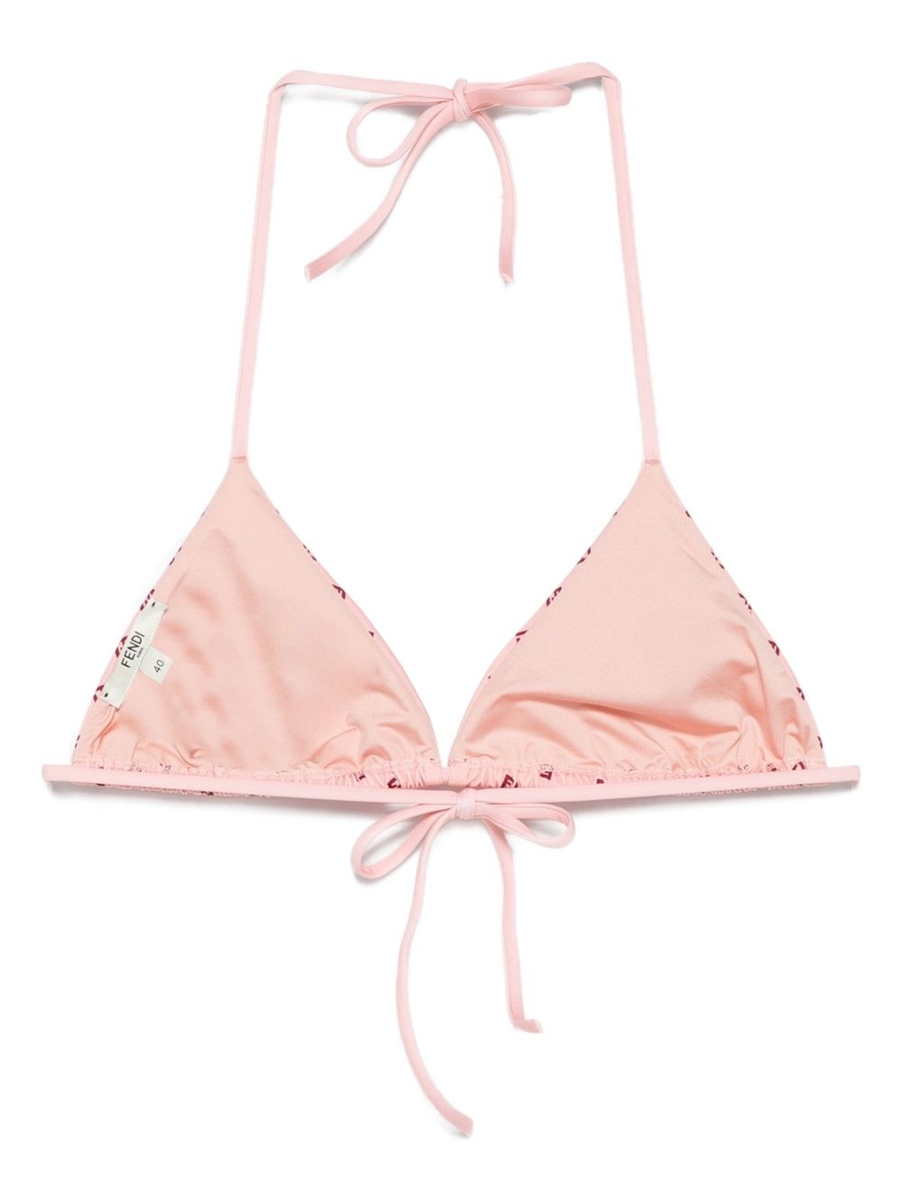 logo-print triangle bikini top - 2