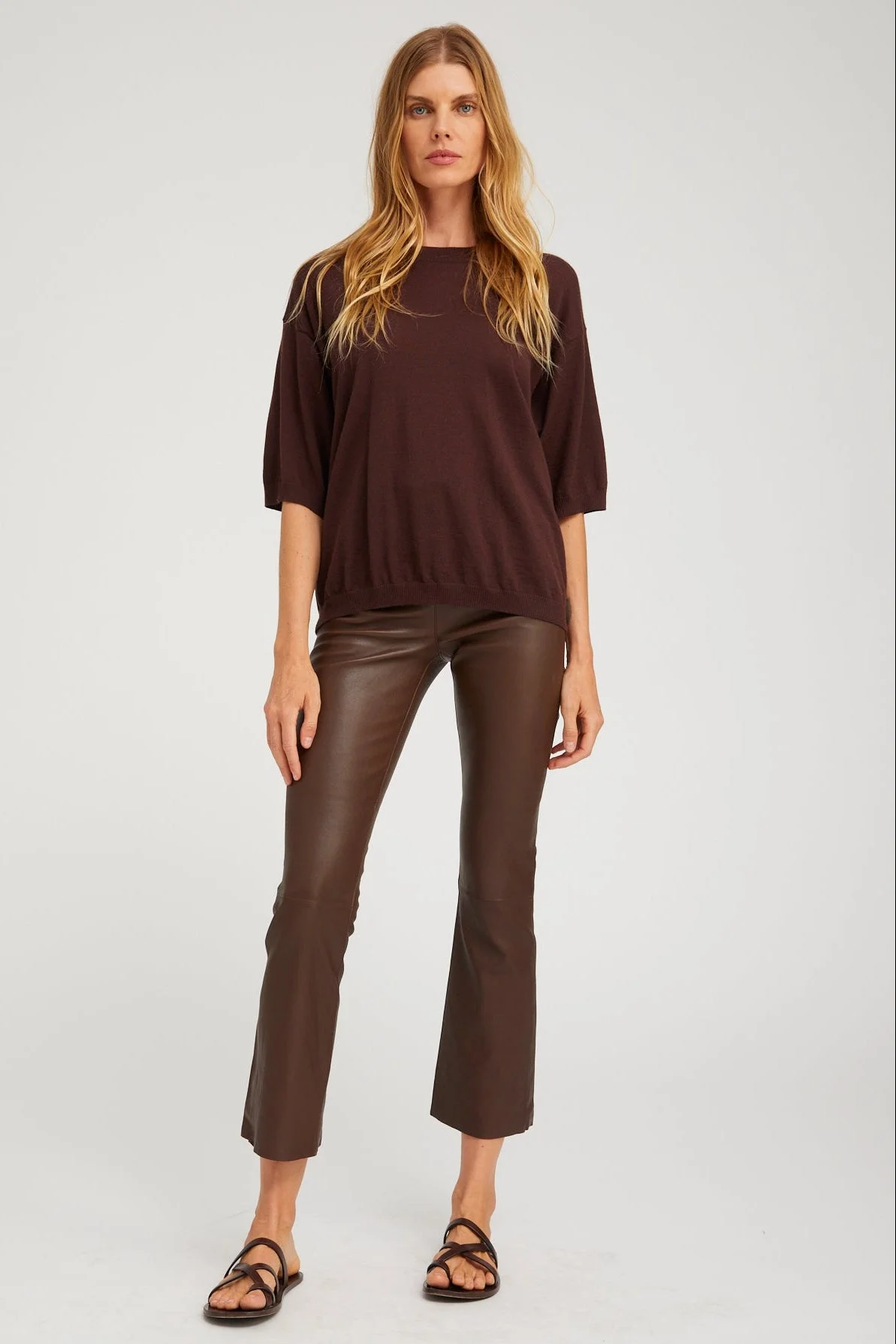 LEATHER ANKLE FLARE - 1