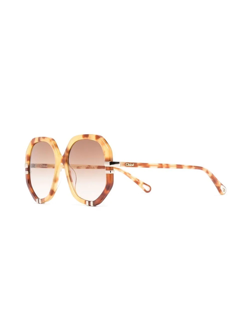 tortoise-shell oversize-frame sunglasses - 2