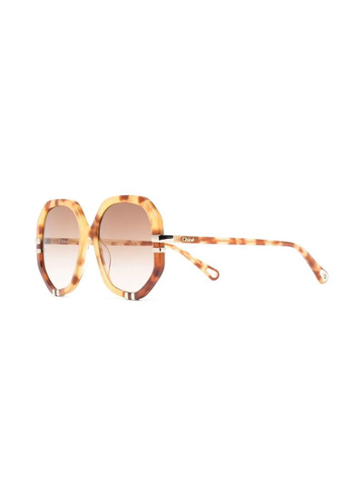 Chloé tortoise-shell oversize-frame sunglasses outlook