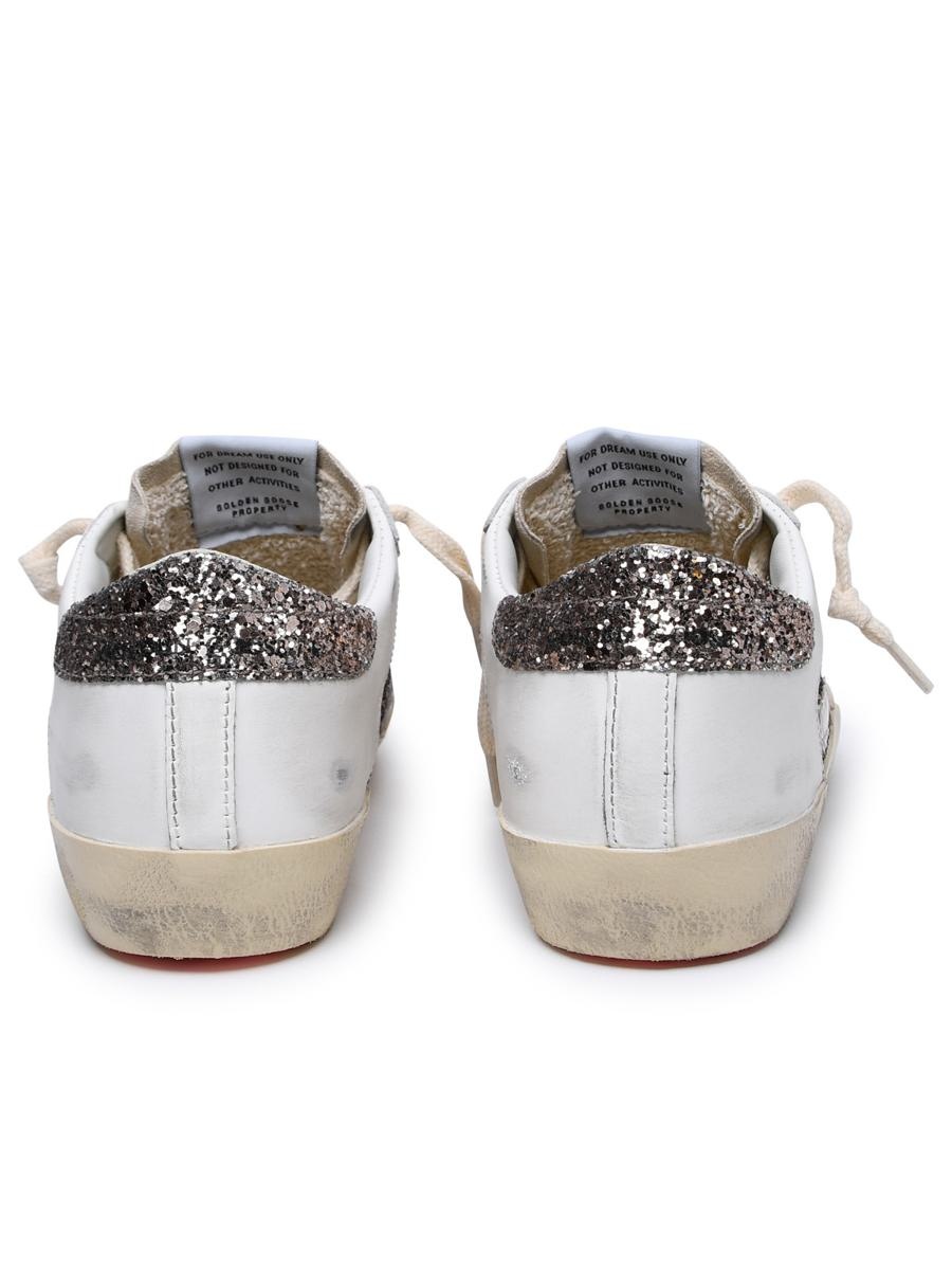 GOLDEN GOOSE 'SUPER-STAR' WHITE LEATHER SNEAKERS - 4