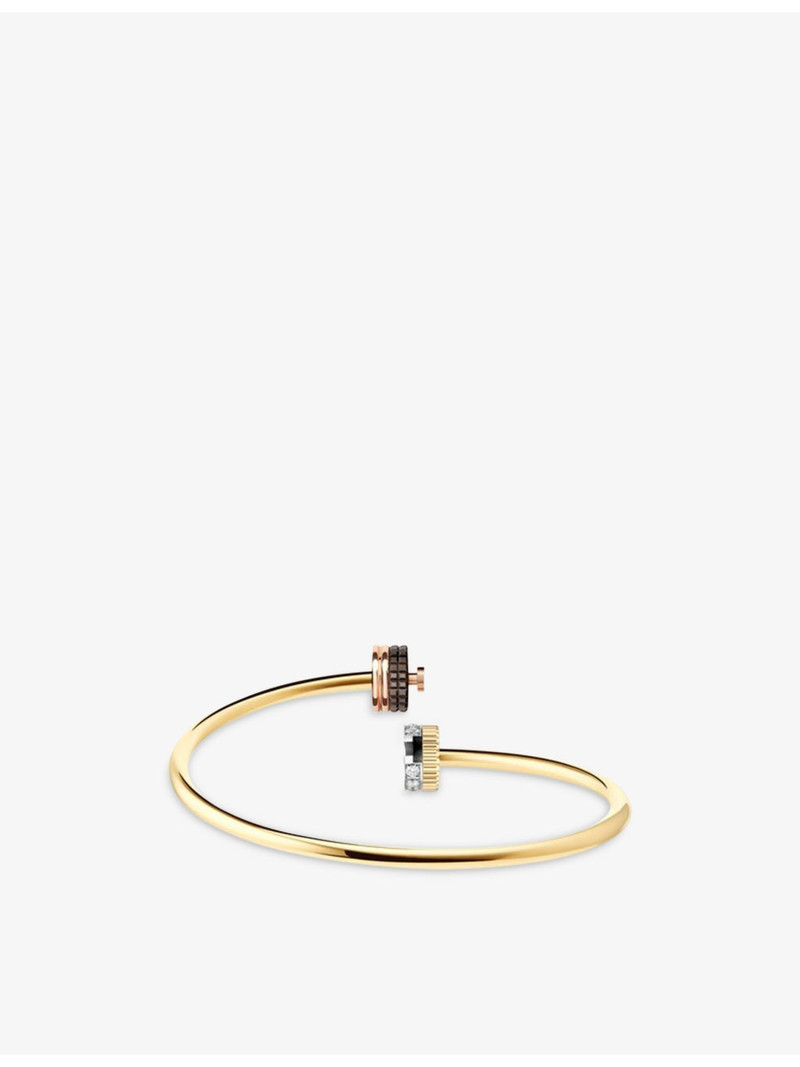 Boucheron Quatre Classique Large 18ct Yellow-Gold, White-Gold, Pink-Gold, PVD and 0.35ct Diamond Bracelet outlook