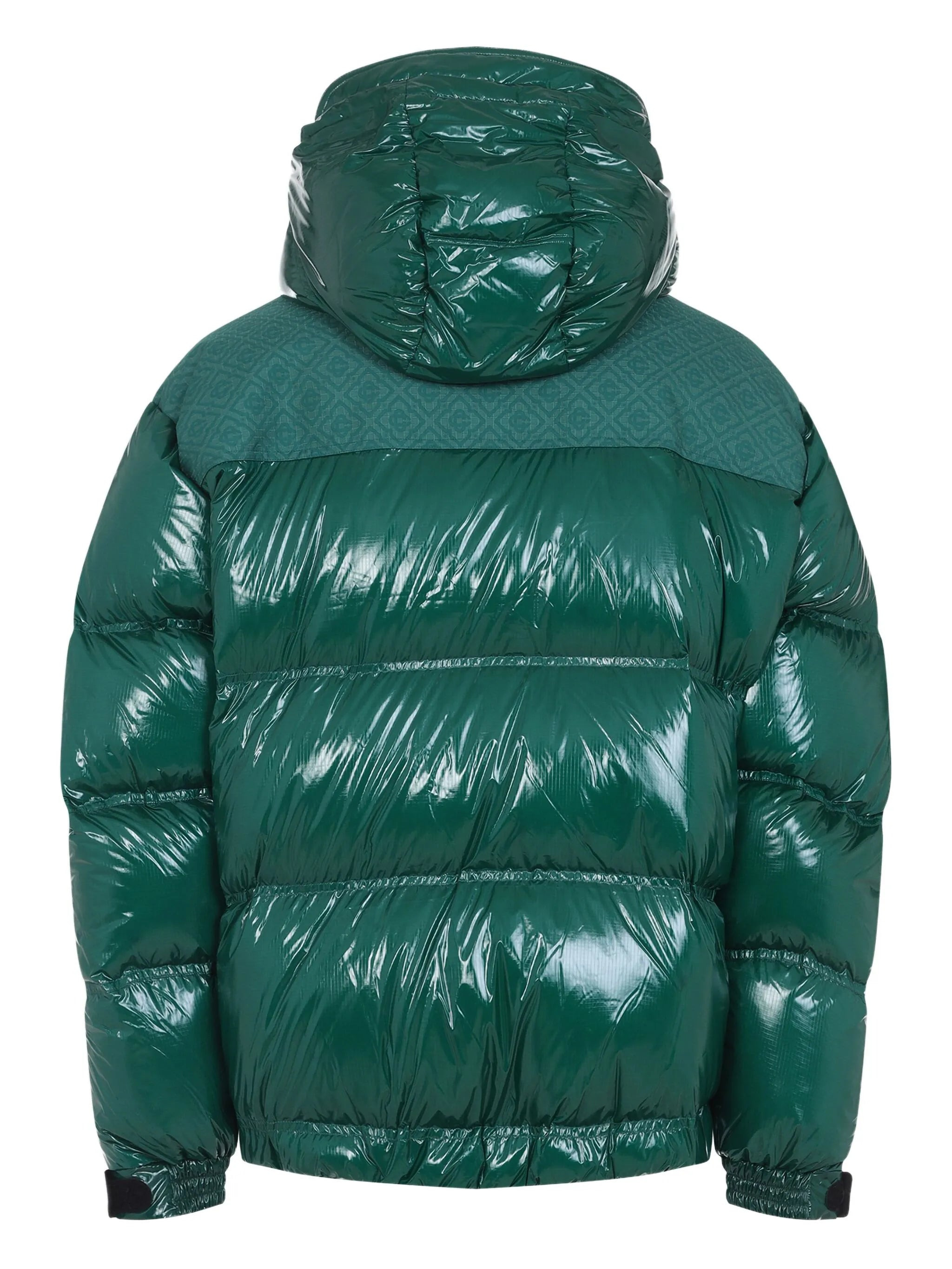 Casablanca High-shine Patterned-panel Puffer Jacket - 2