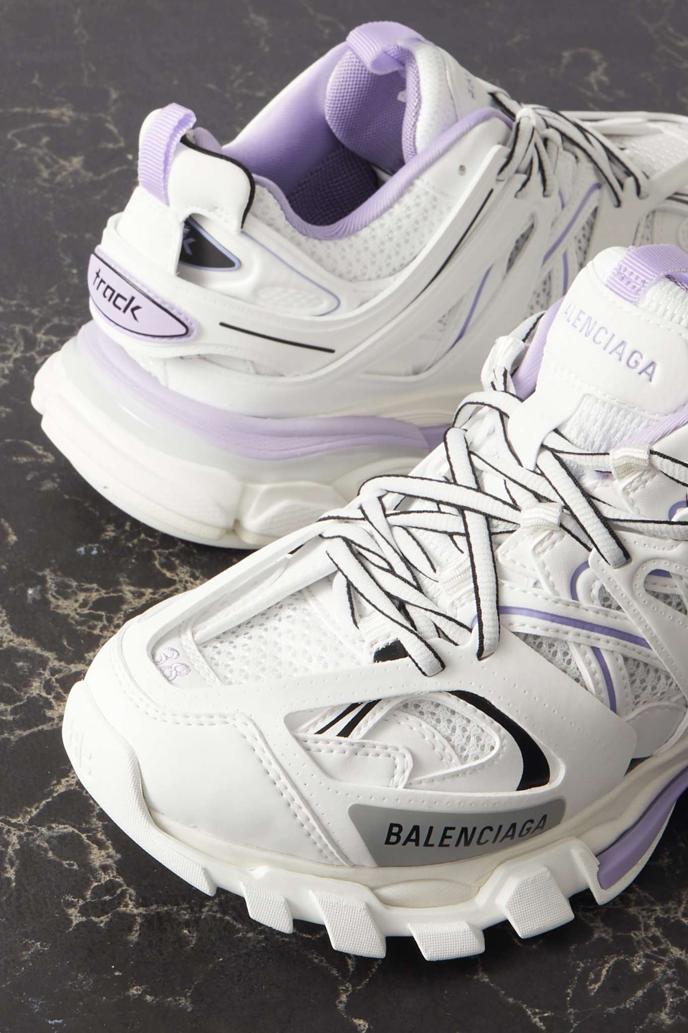 Track logo-detailed recycled mesh and rubber sneakers - 4