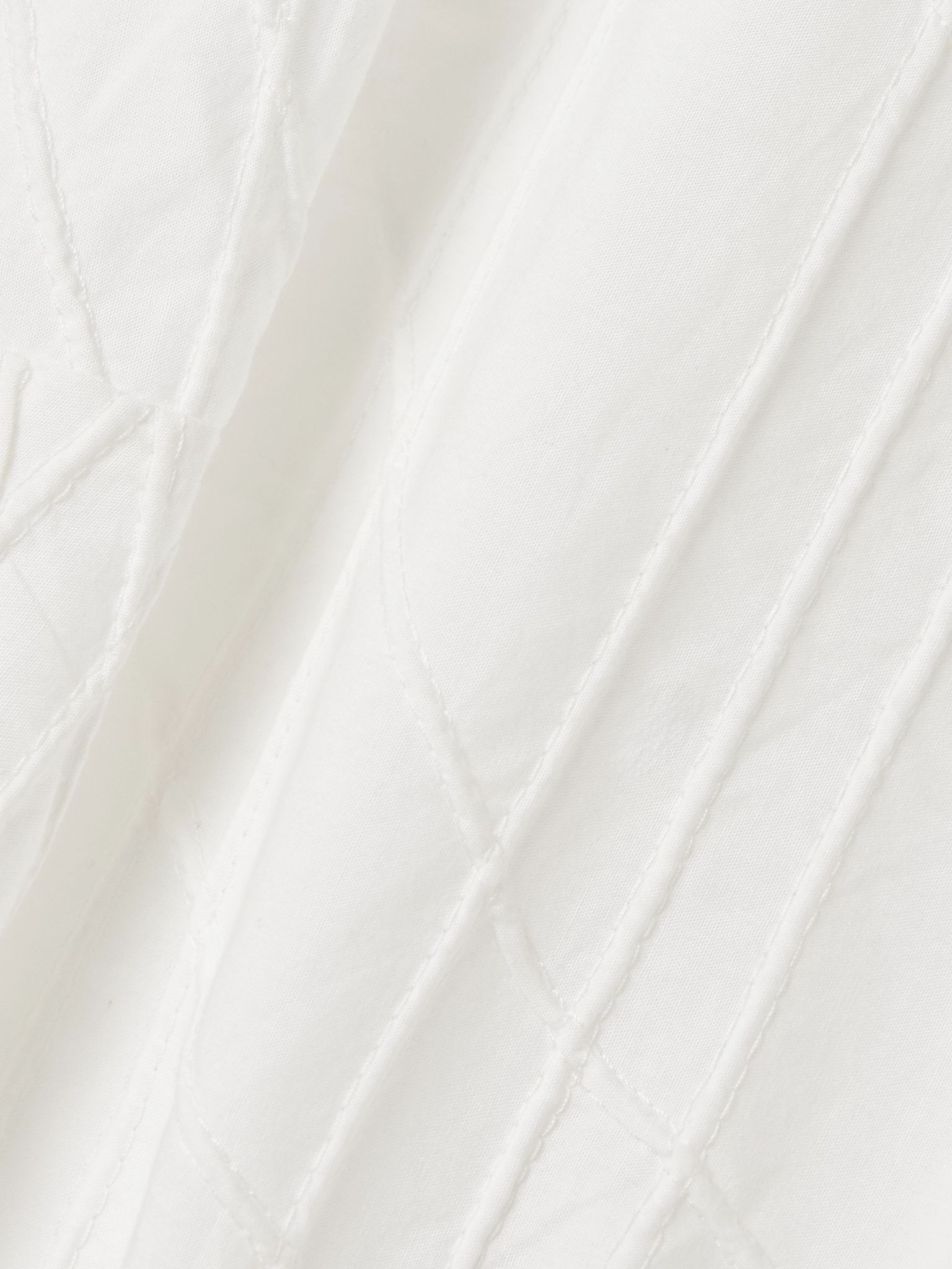 Camden ruched embroidered cotton-poplin peplum top White - 4