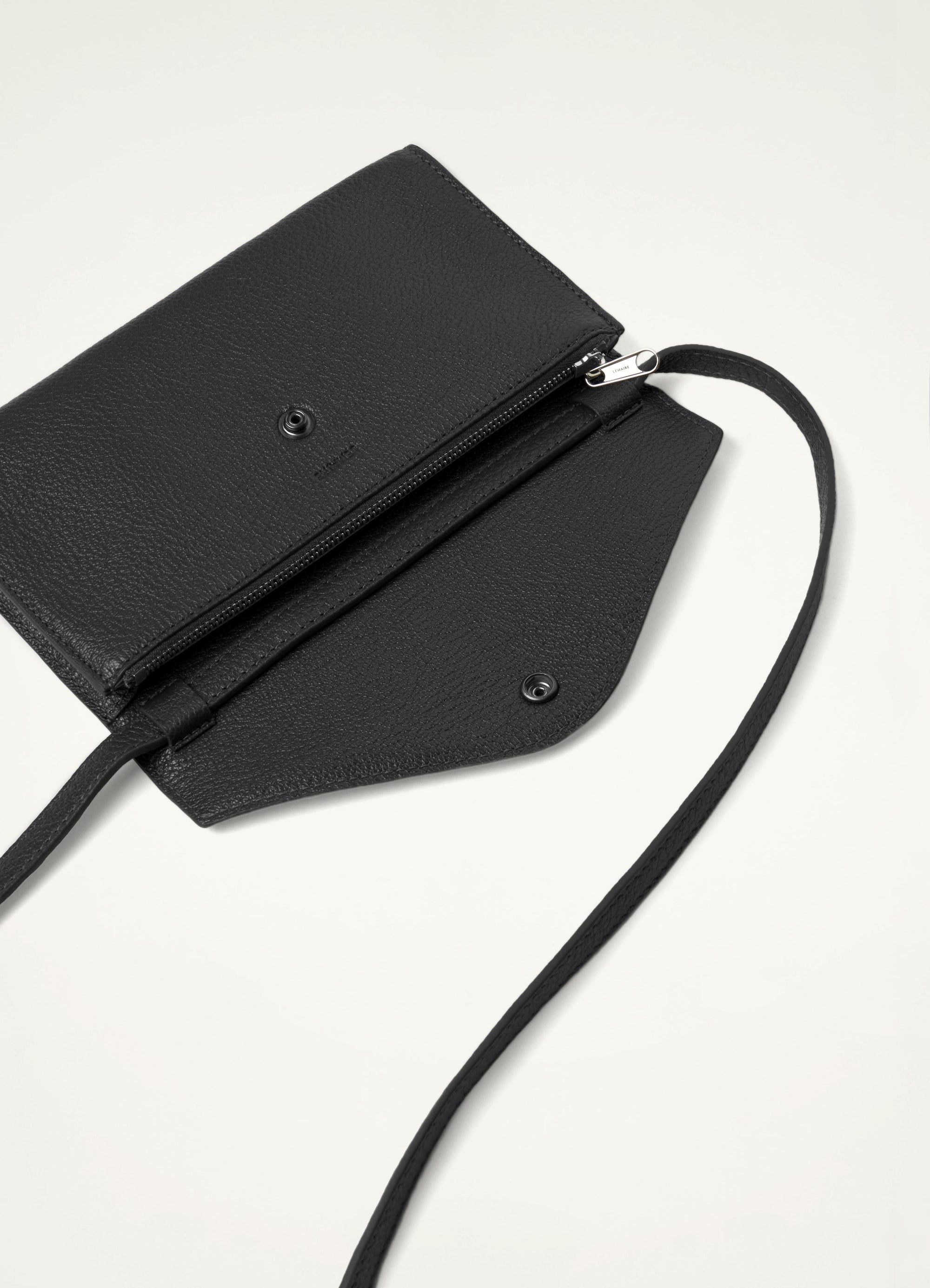 Lemaire ENVELOPPE CONTINENTAL WALLET WITH STRAP GOAT LEATHER