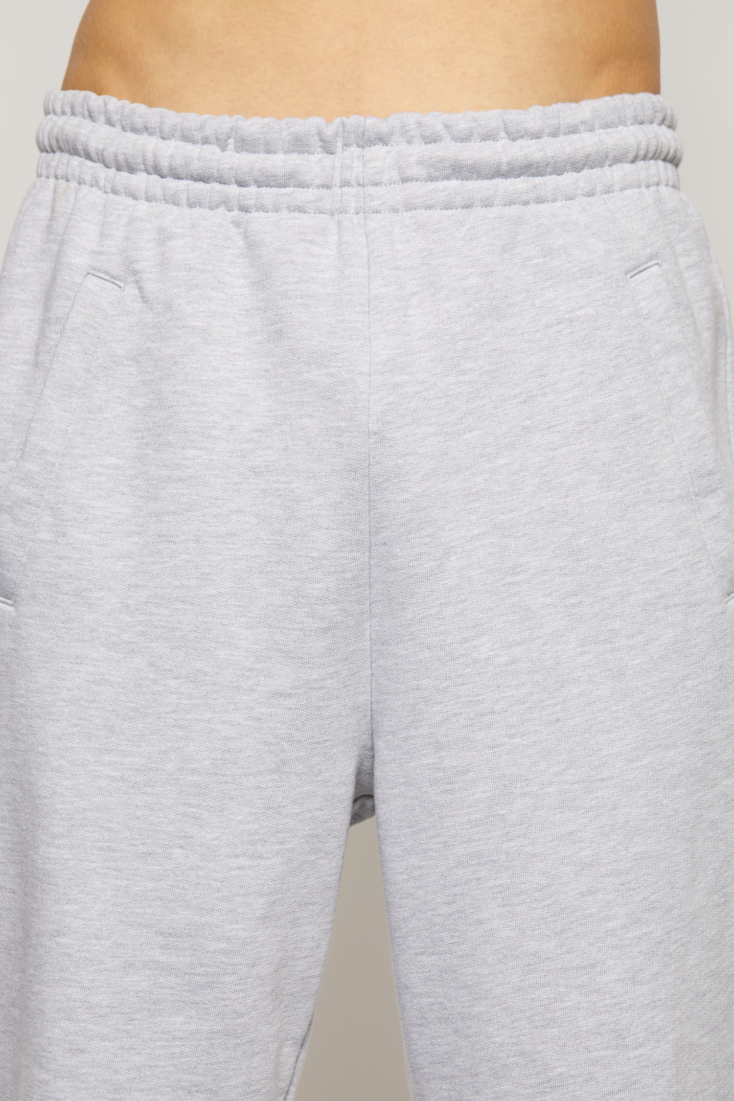 Jersey track pants pale grey melange - 5