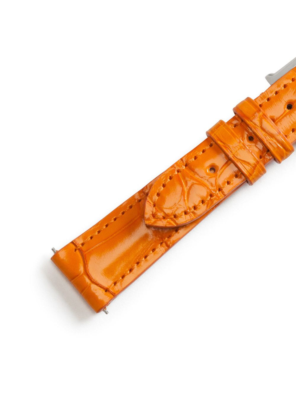logo-embossed watch strap - 2