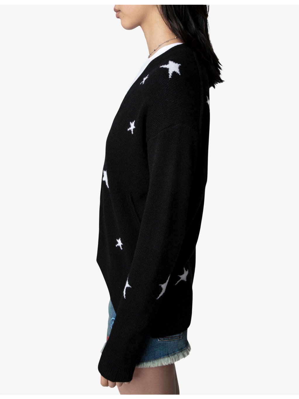 Mirka star-pattern cashmere cardigan - 5