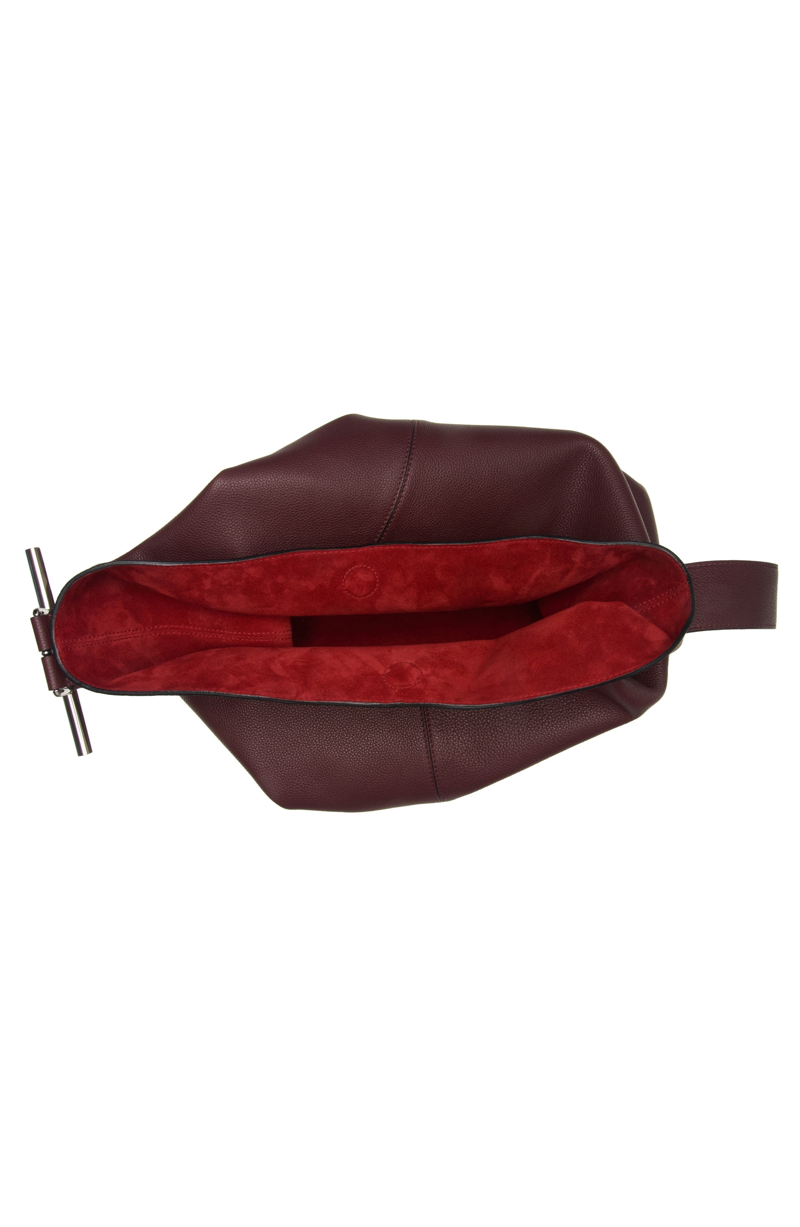 McQueen T-Bar Sling Hobo Bag in 6408 Cranberry/Silver at Nordstrom - 5