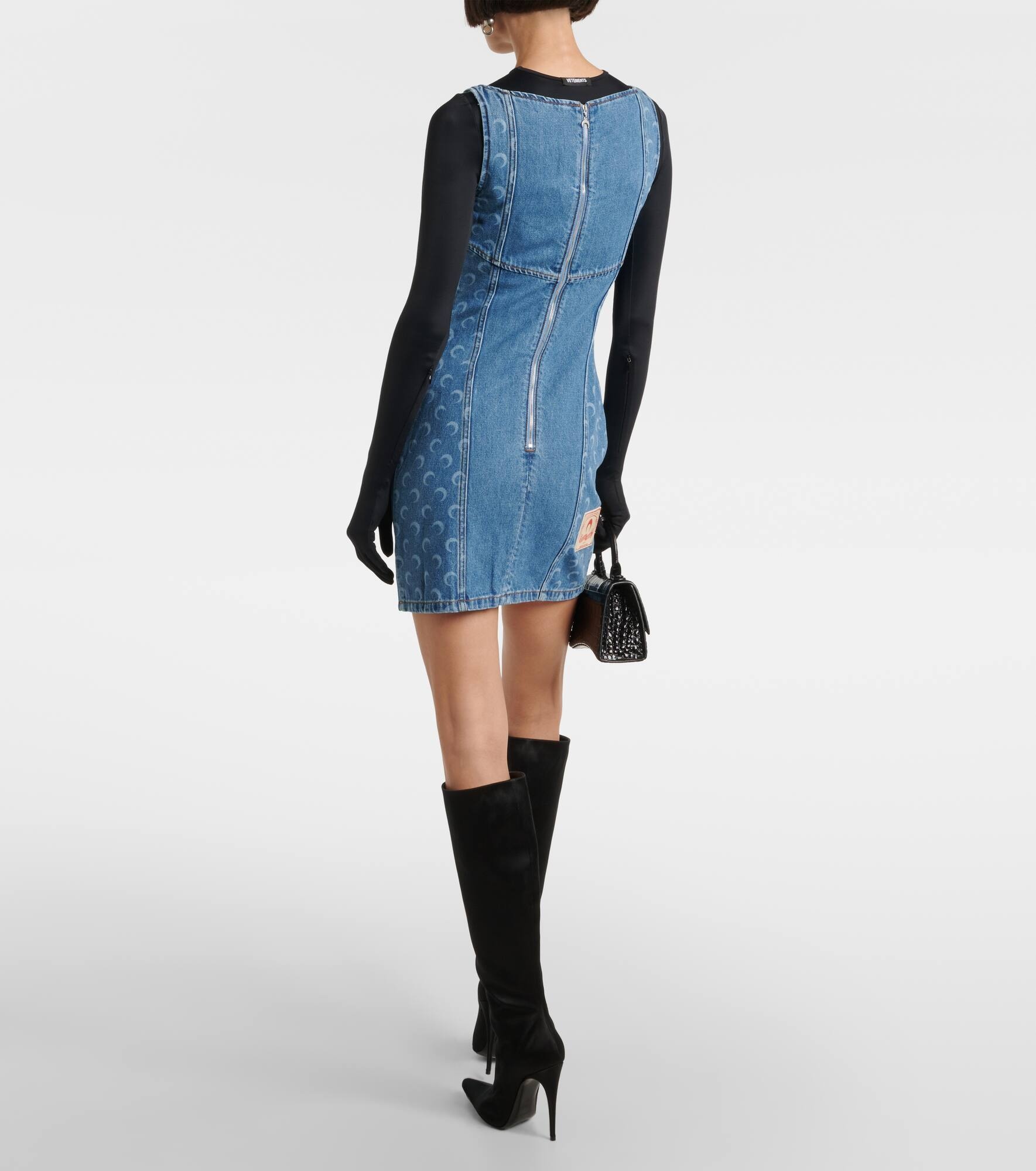 All Over Moon denim minidress - 3