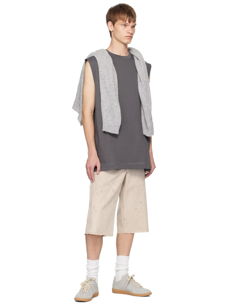 N.Hoolywood Gray Crewneck Tank Top outlook