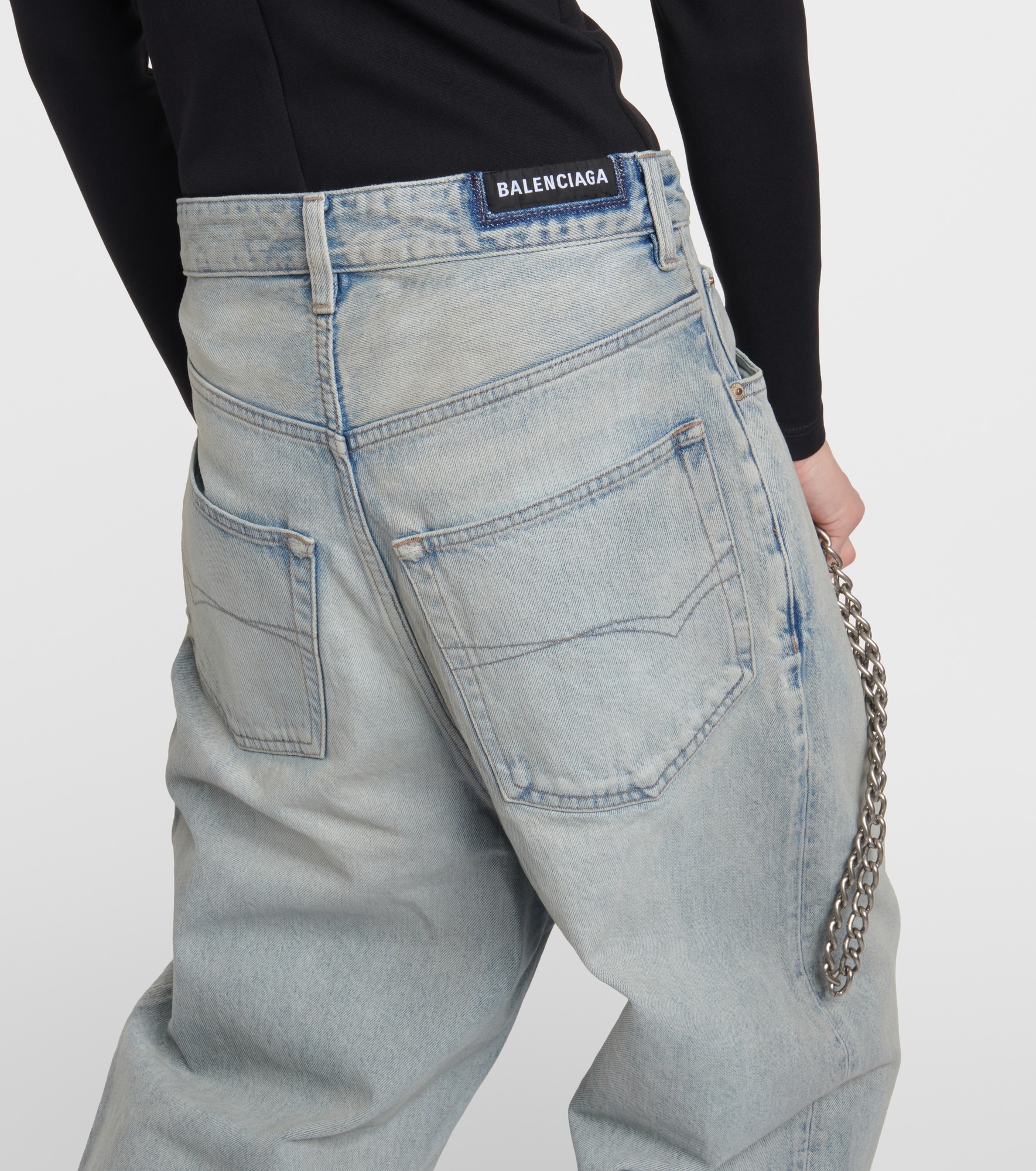 High-rise wide-leg jeans - 6