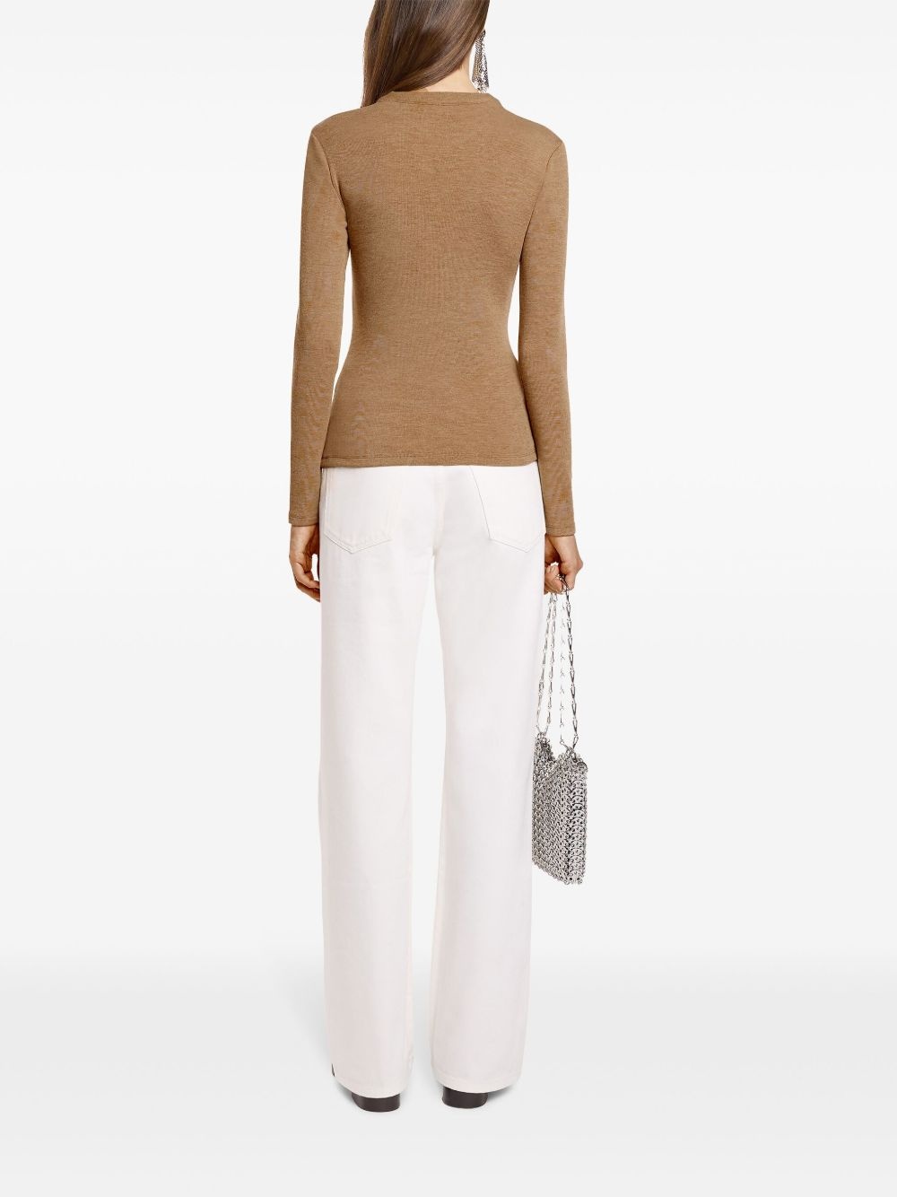 Temporary draped-detail knitted top - 4