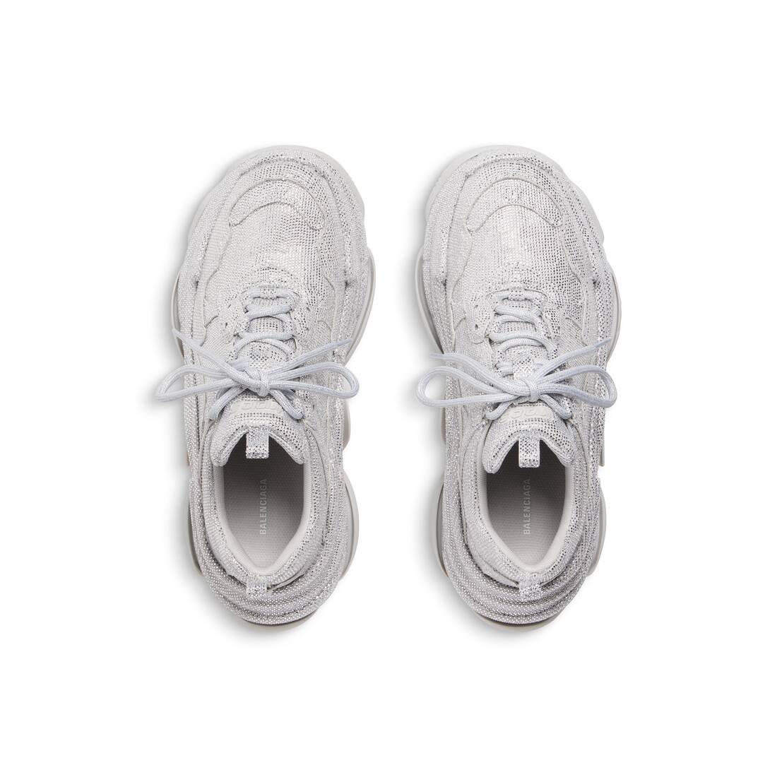 Women's Triple S Sneaker With Rhinestones  in Light Grey - 6
