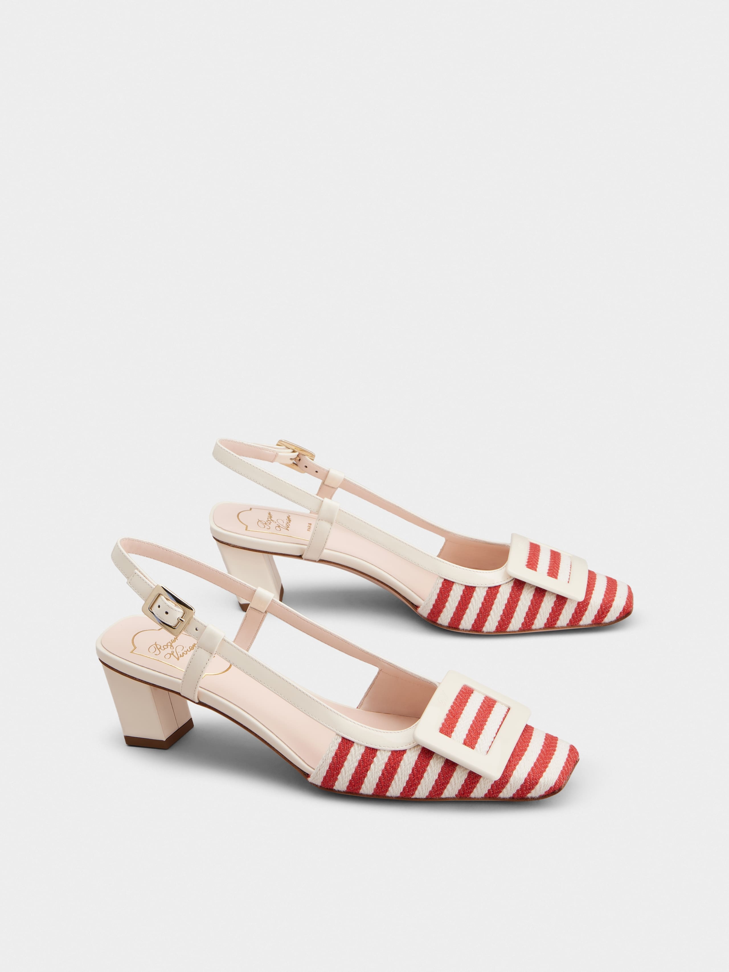 Belle Vivier Slingback Pumps in canvas - 2