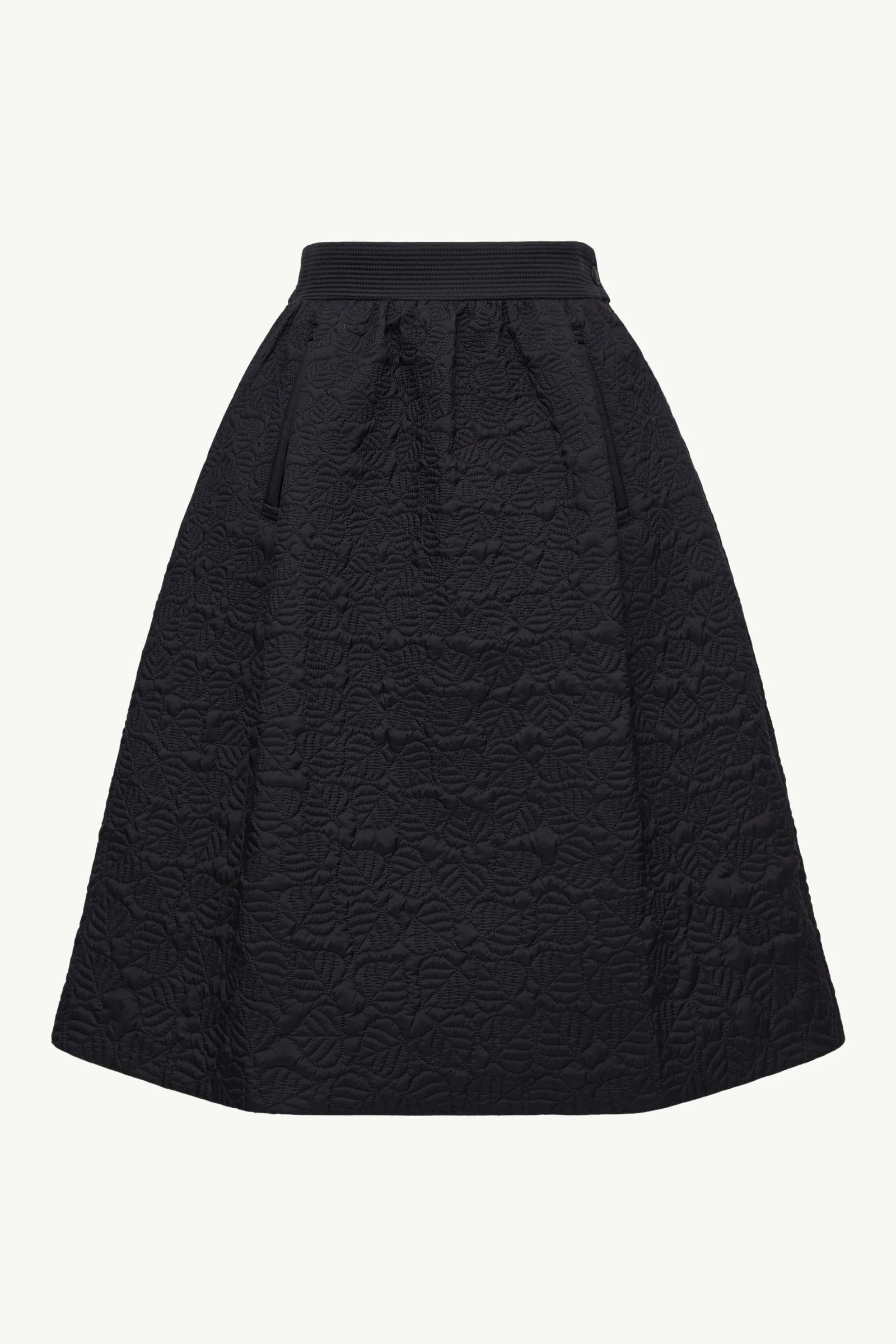 Leaf-Quilted Padded A-Line Skirt - 1