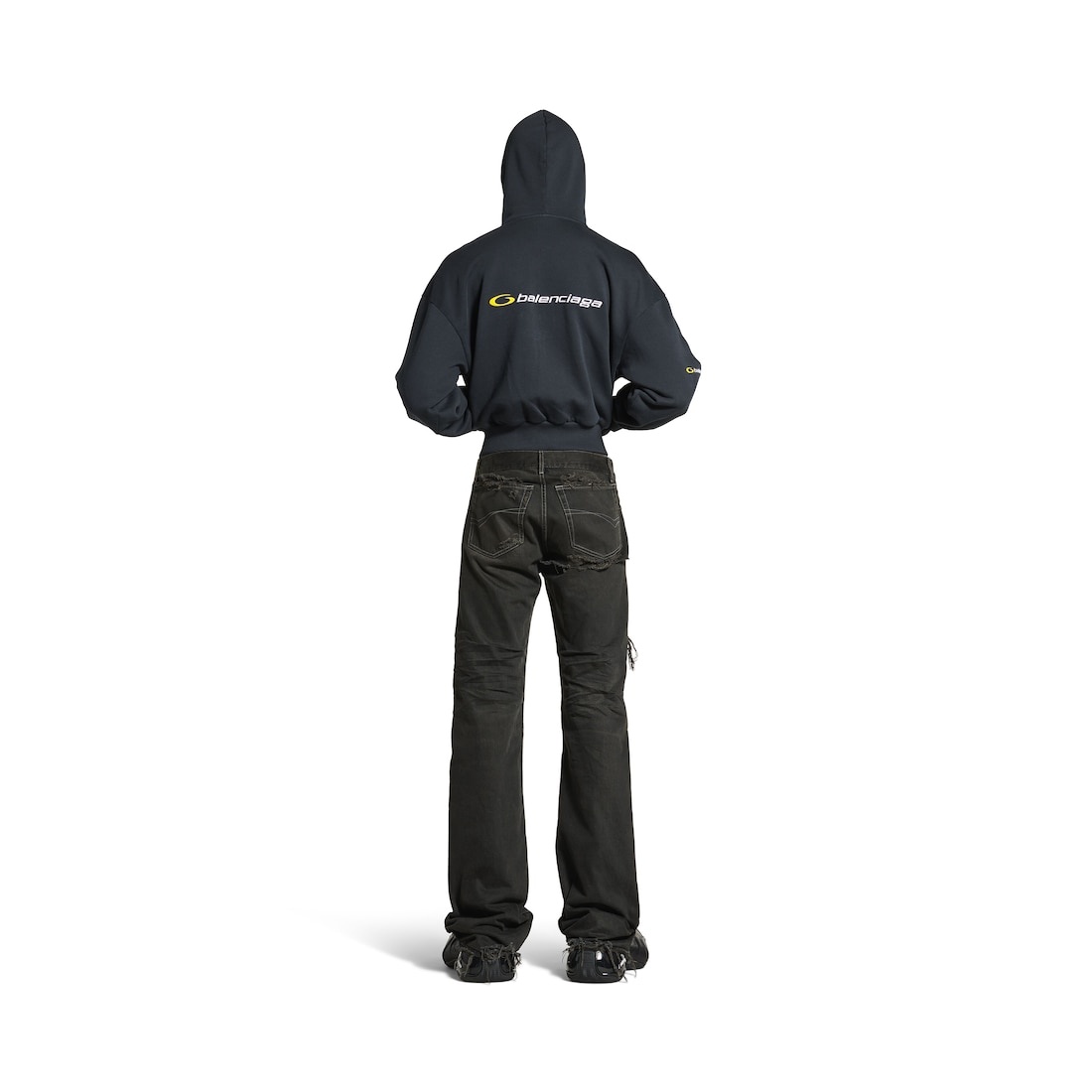 Fitted Low-waist Pants in Anthracite - 6
