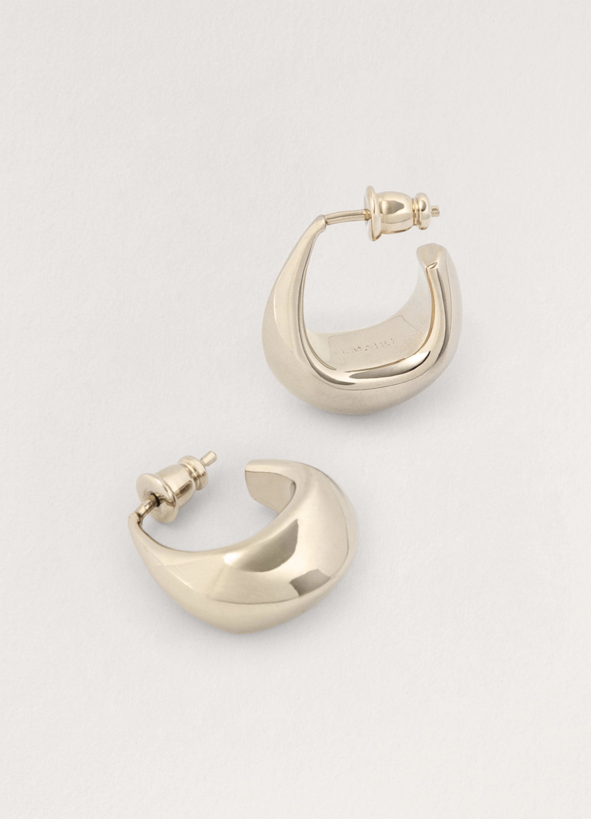 Lemaire CURVED MINI DROP EARRINGS BRONZE | REVERSIBLE