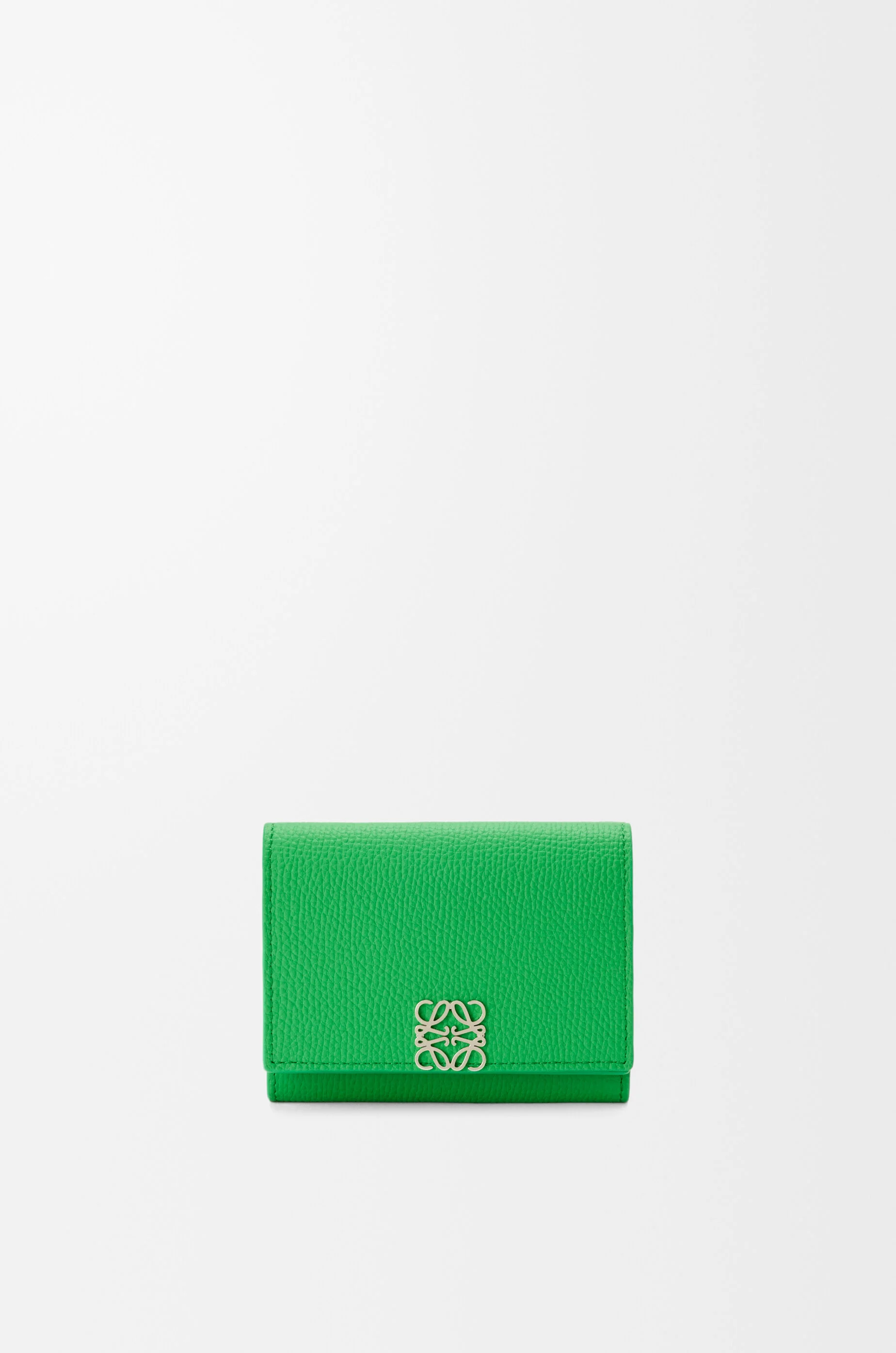 Anagram trifold wallet in pebble grained calfskin - 1