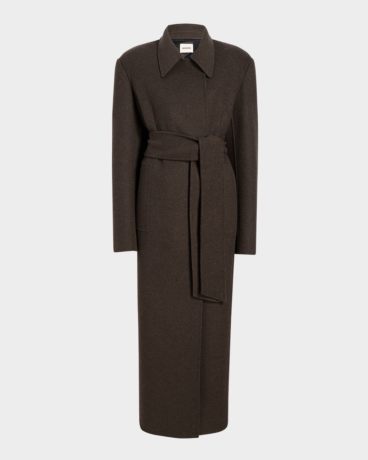 Lea Long Belted Double-Faced Wool Coat - 1