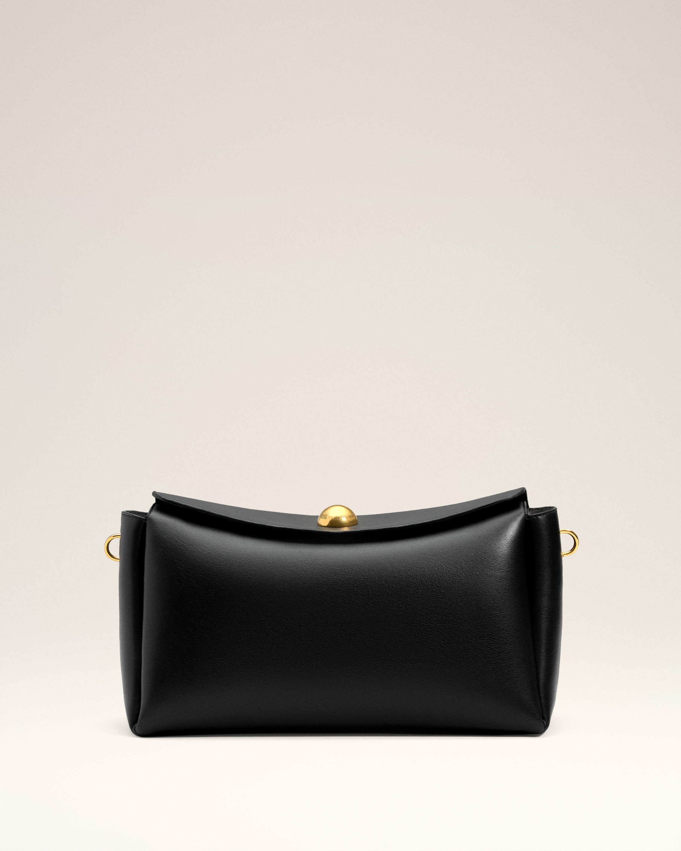 BLACK SMOOTH LEATHER CARROUSEL MEDIUM BAG - 3