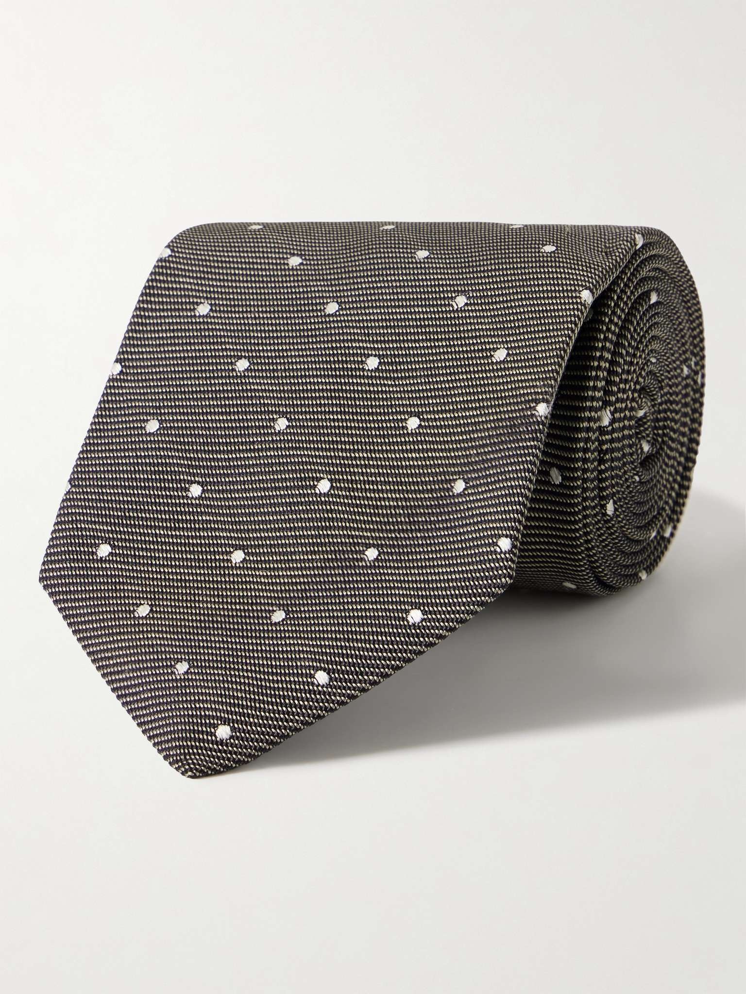 8cm Polka-Dot Silk-Jacquard Tie - 1