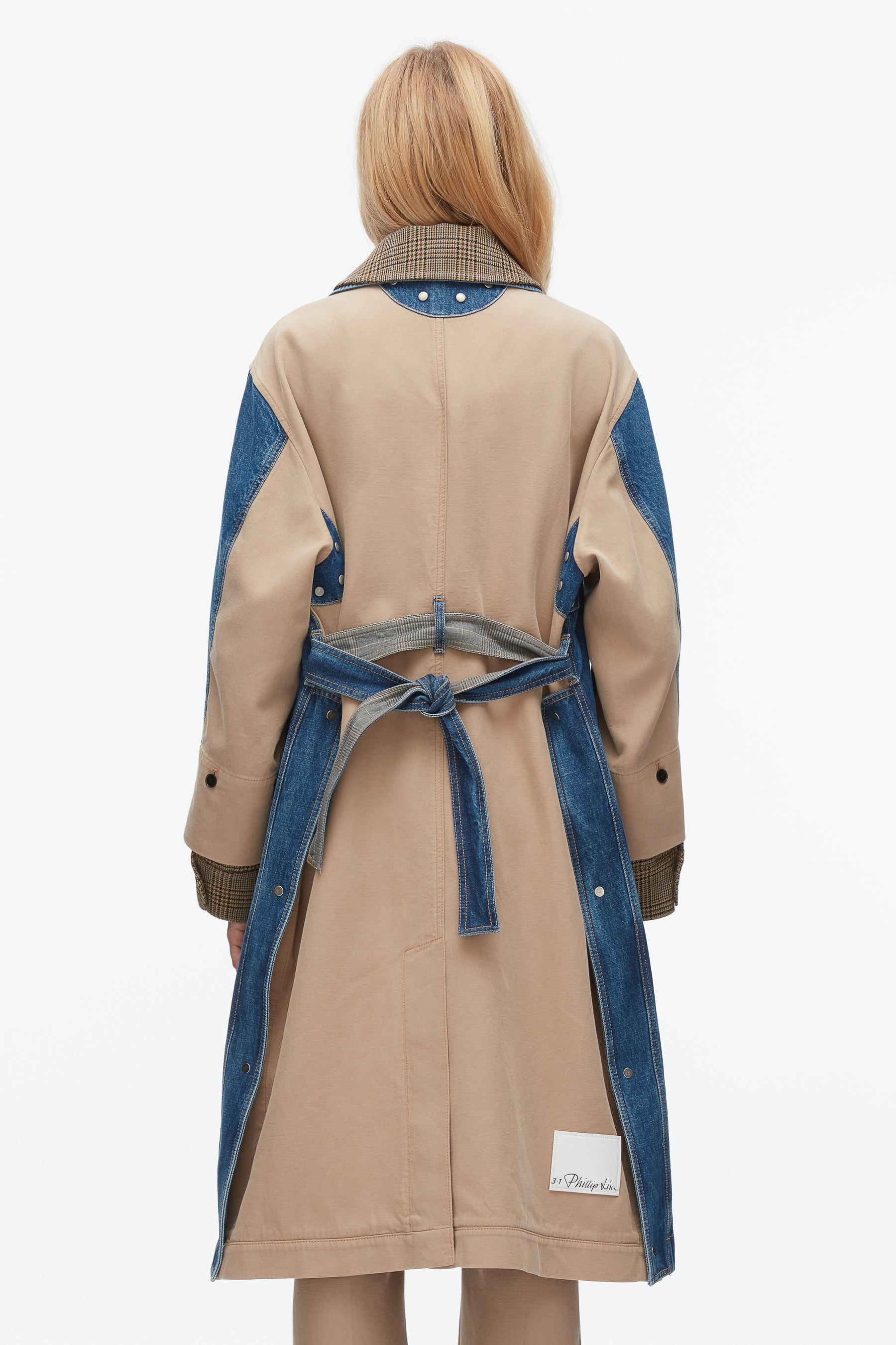 Denim Combo Trench - 5