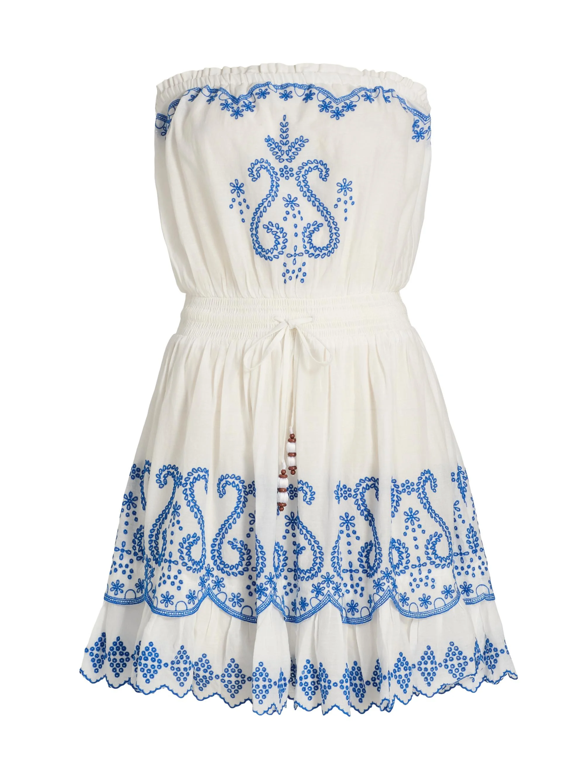 Women's Natalia Embroidered Minidress - White - 1