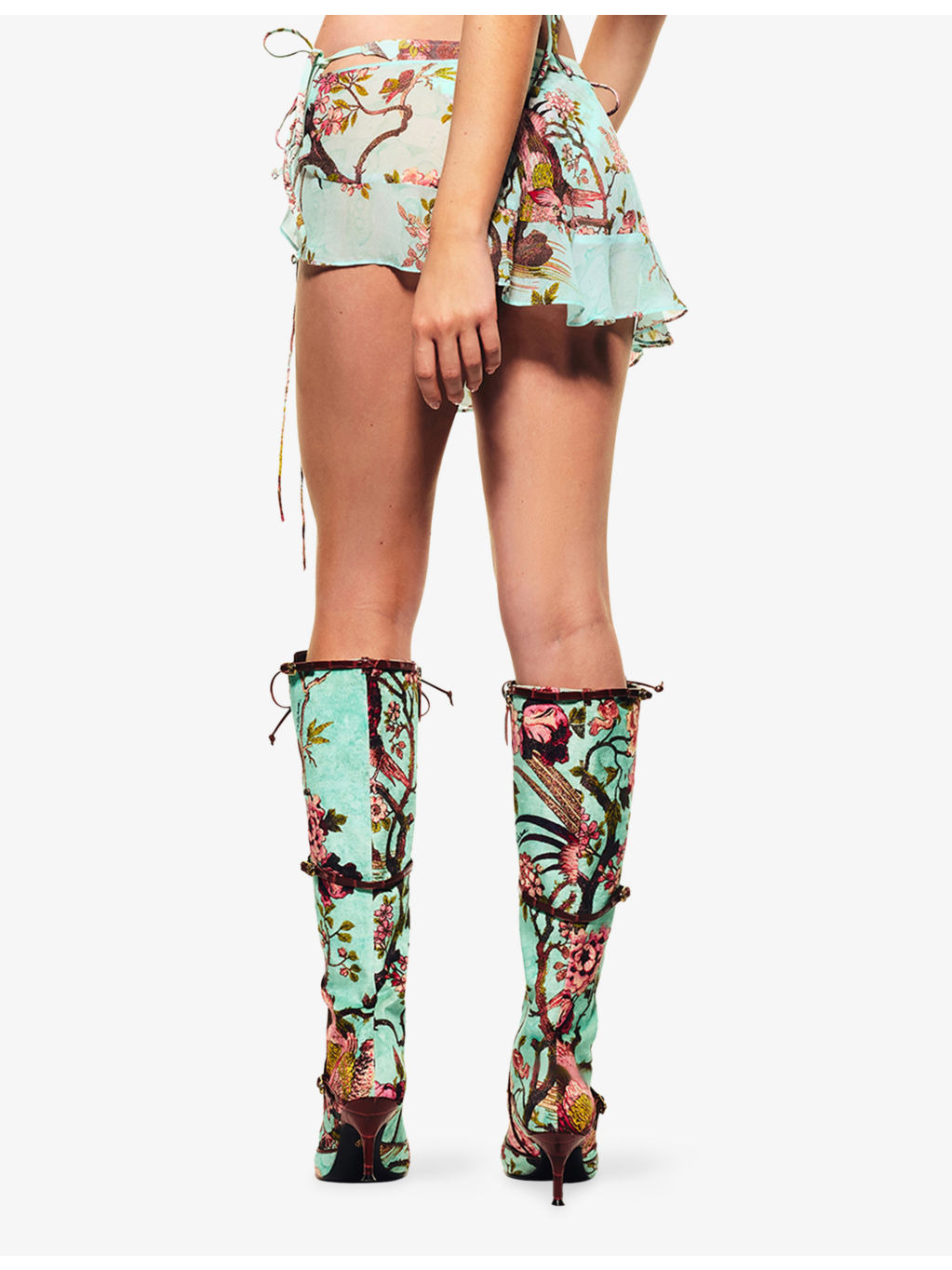 SKIMS x Cavalli Graphic-Print Stretch-Woven Mini Skirt - 4