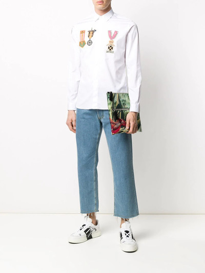 Valentino beaded military badge shirt outlook