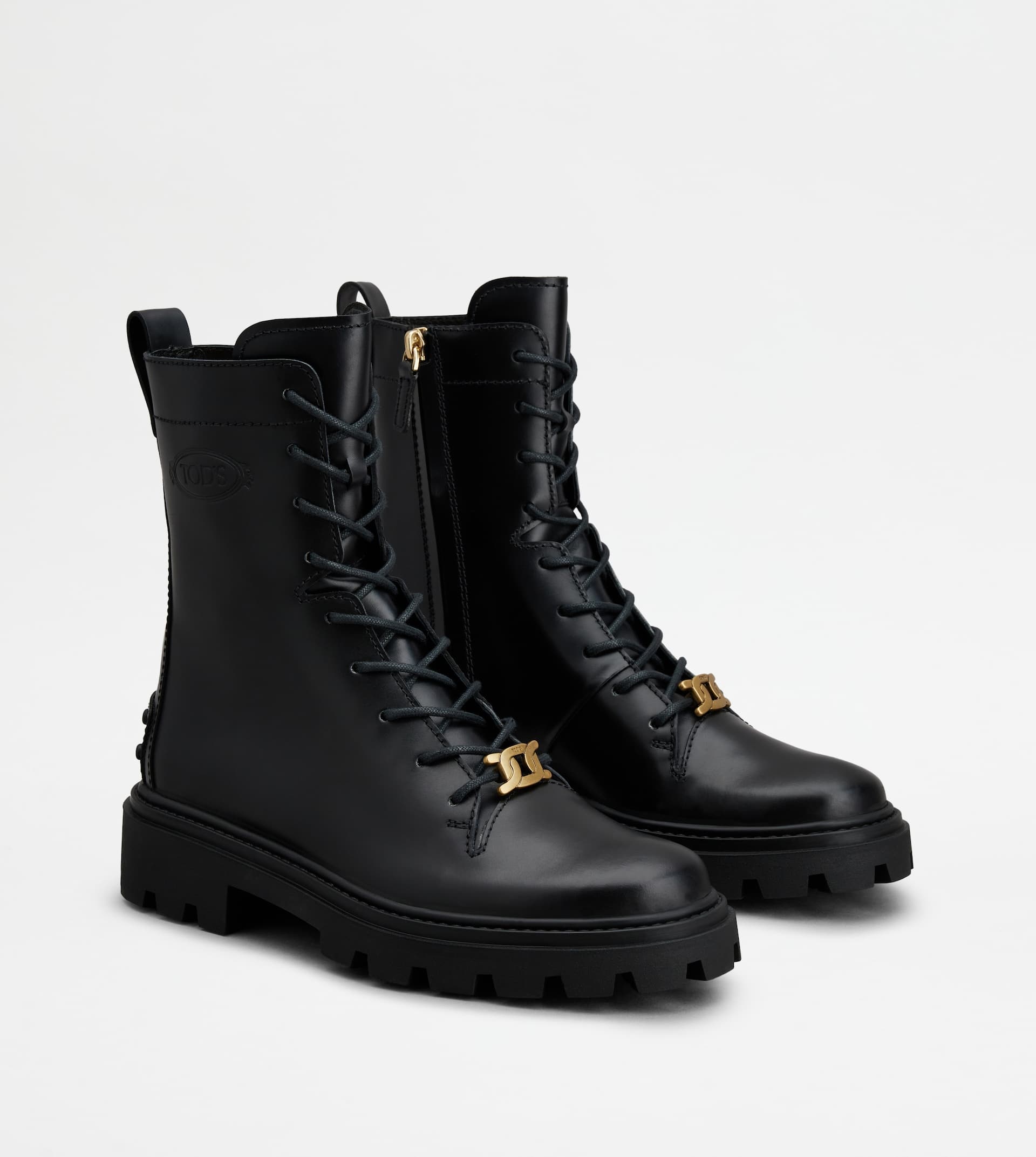 COMBAT BOOTS IN LEATHER - BLACK - 3
