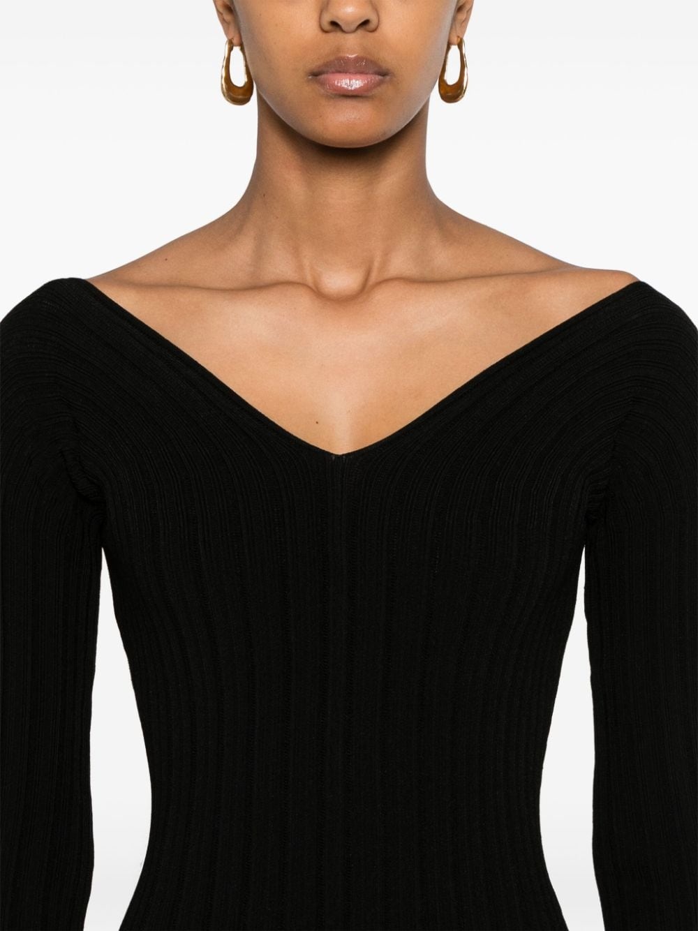 ribbed midi dress - 5
