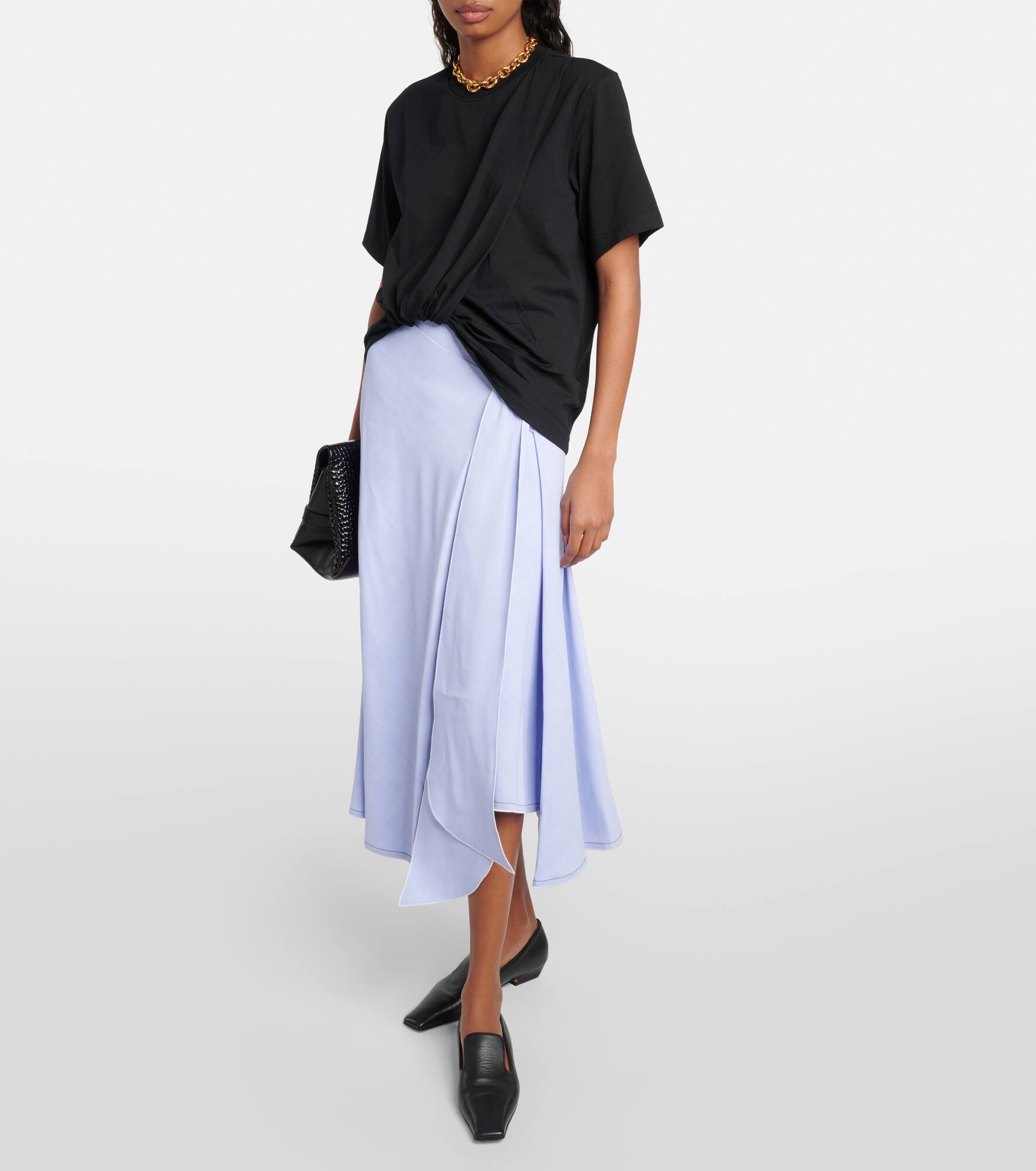 Asymmetric tie-dyed maxi skirt - 2
