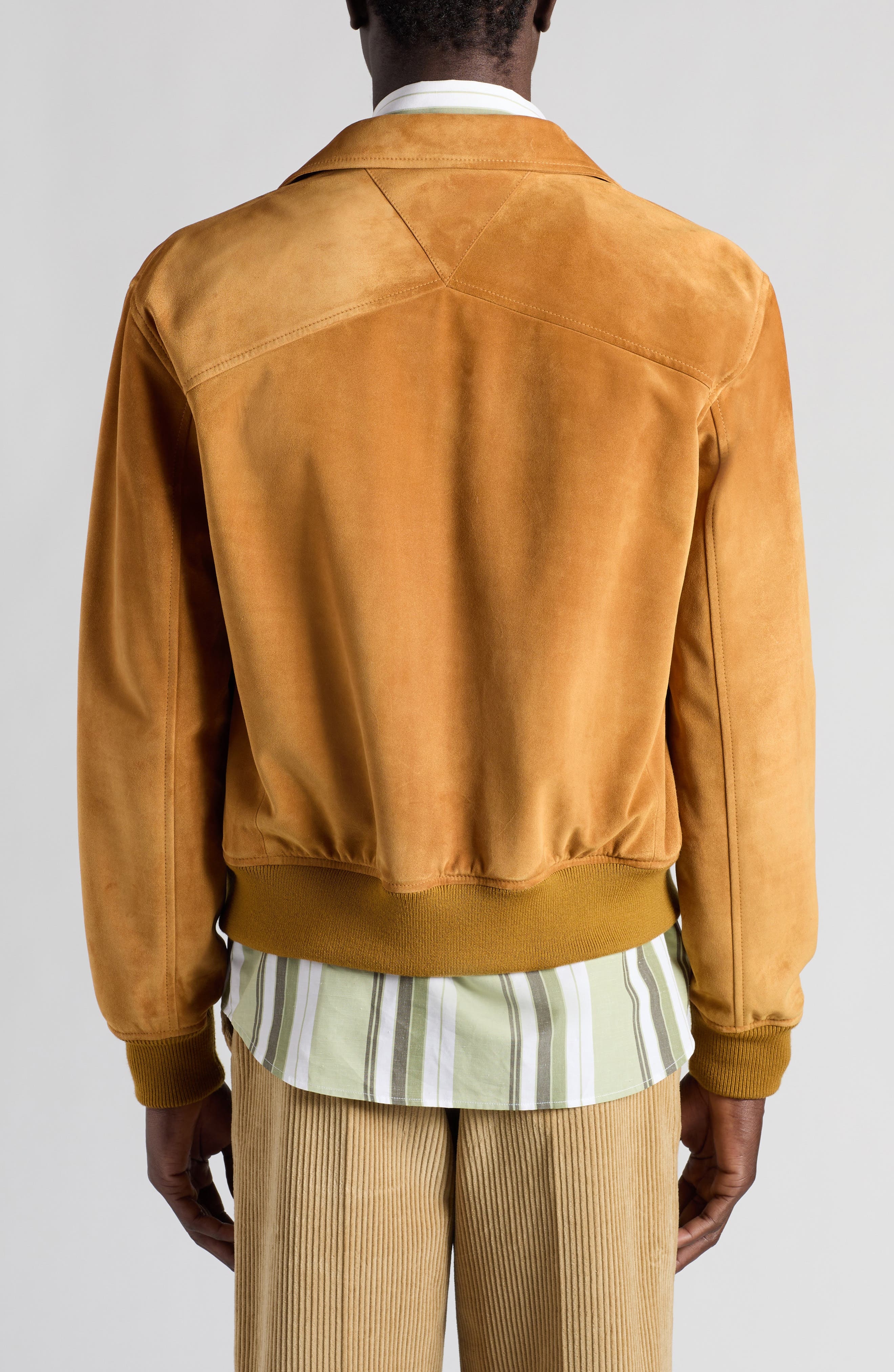 Bottega Veneta Suede Jacket in 7004 Peanut Butter at Nordstrom - 3